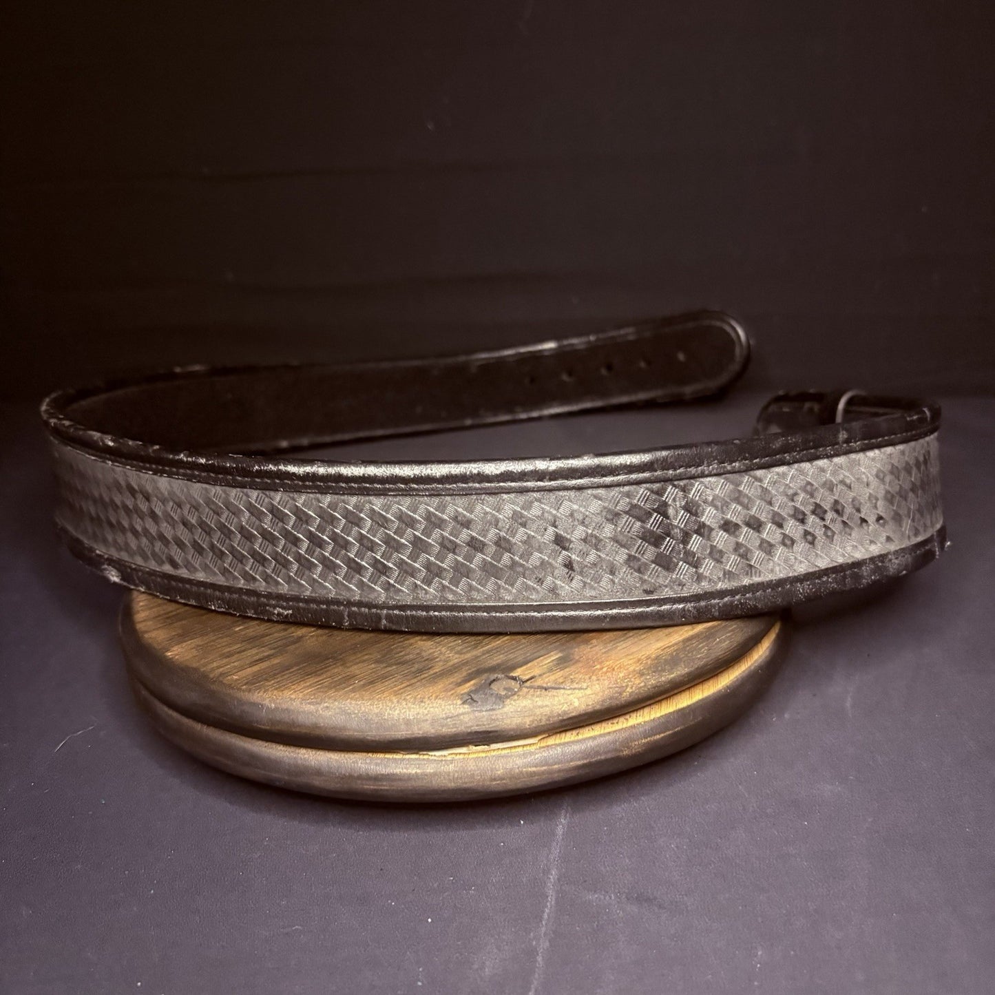 Bianchi Duty Belt (Size 40") Waist AccuMold Black Basket Weave Leather3