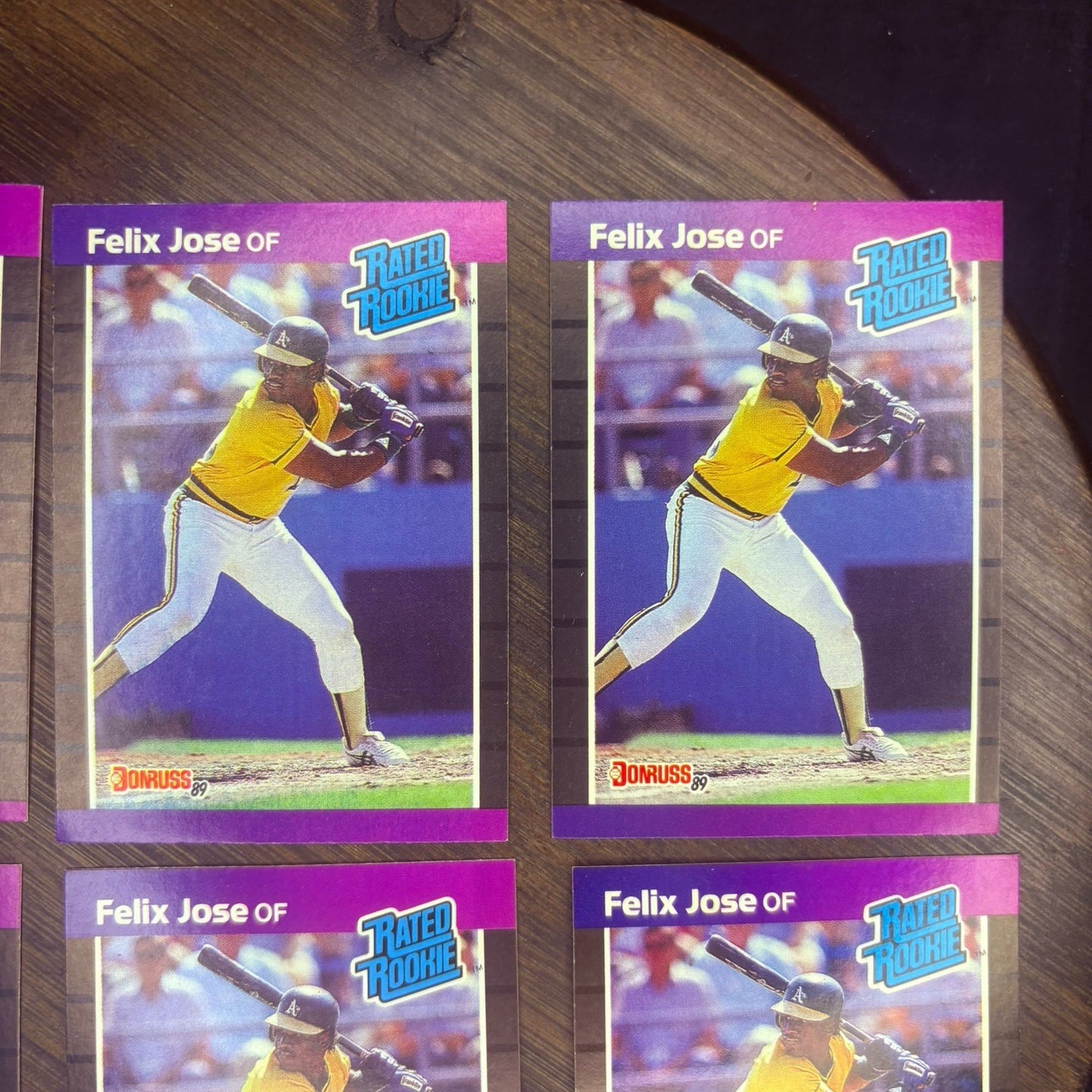(Lot Of 6) 1989 Felix Jose Donruss Baseball ROOKIE #38  Oakland Athletics4