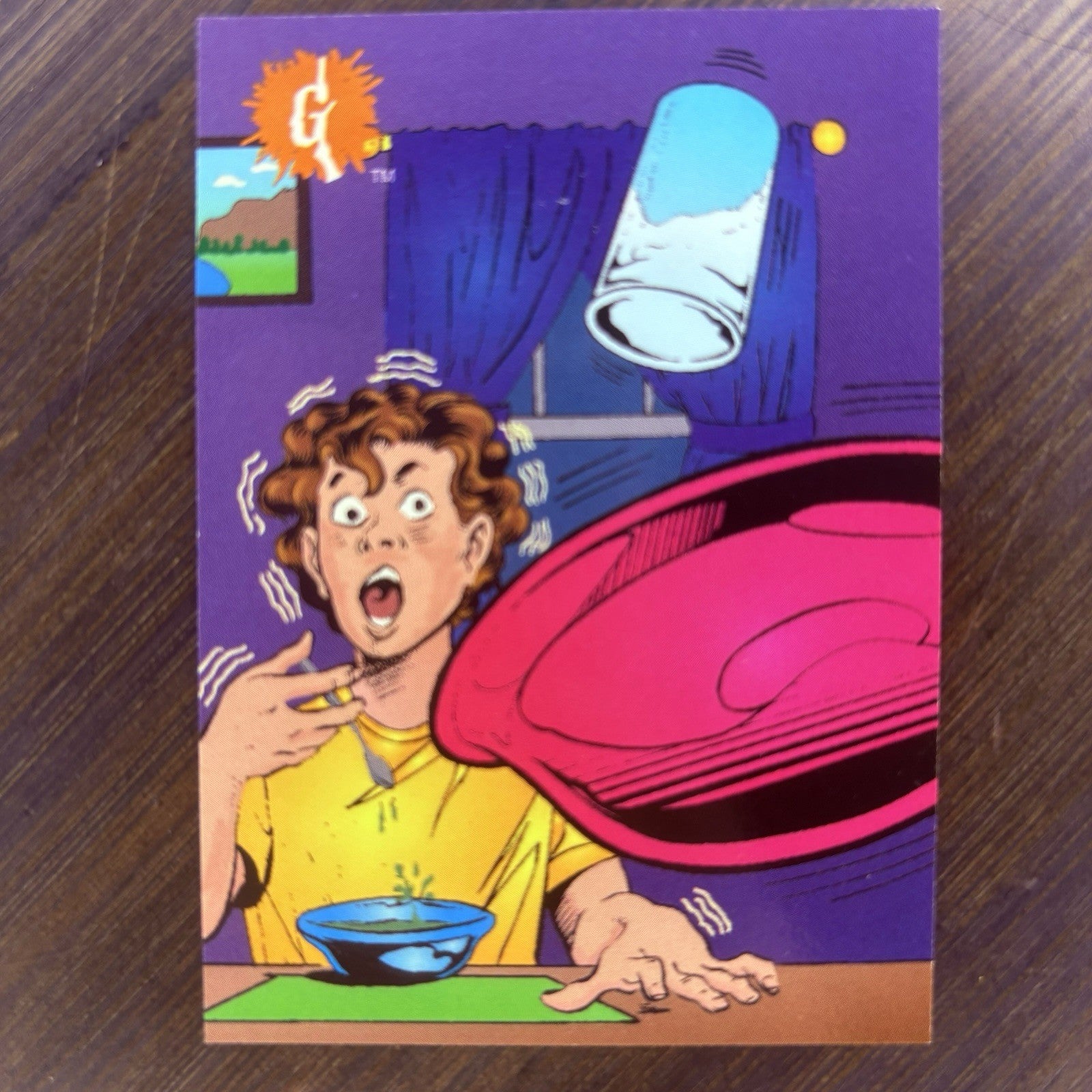 1996 Goosebumps Card Floating Food RL Stine #17 Topps0