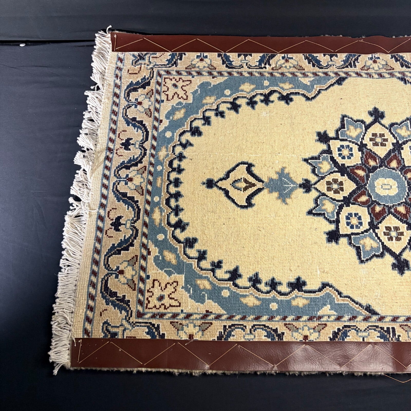 Rug Hand Knotted Medallion Rug 3’X2’ 54X88cm 144KPSI Semi-Antique7