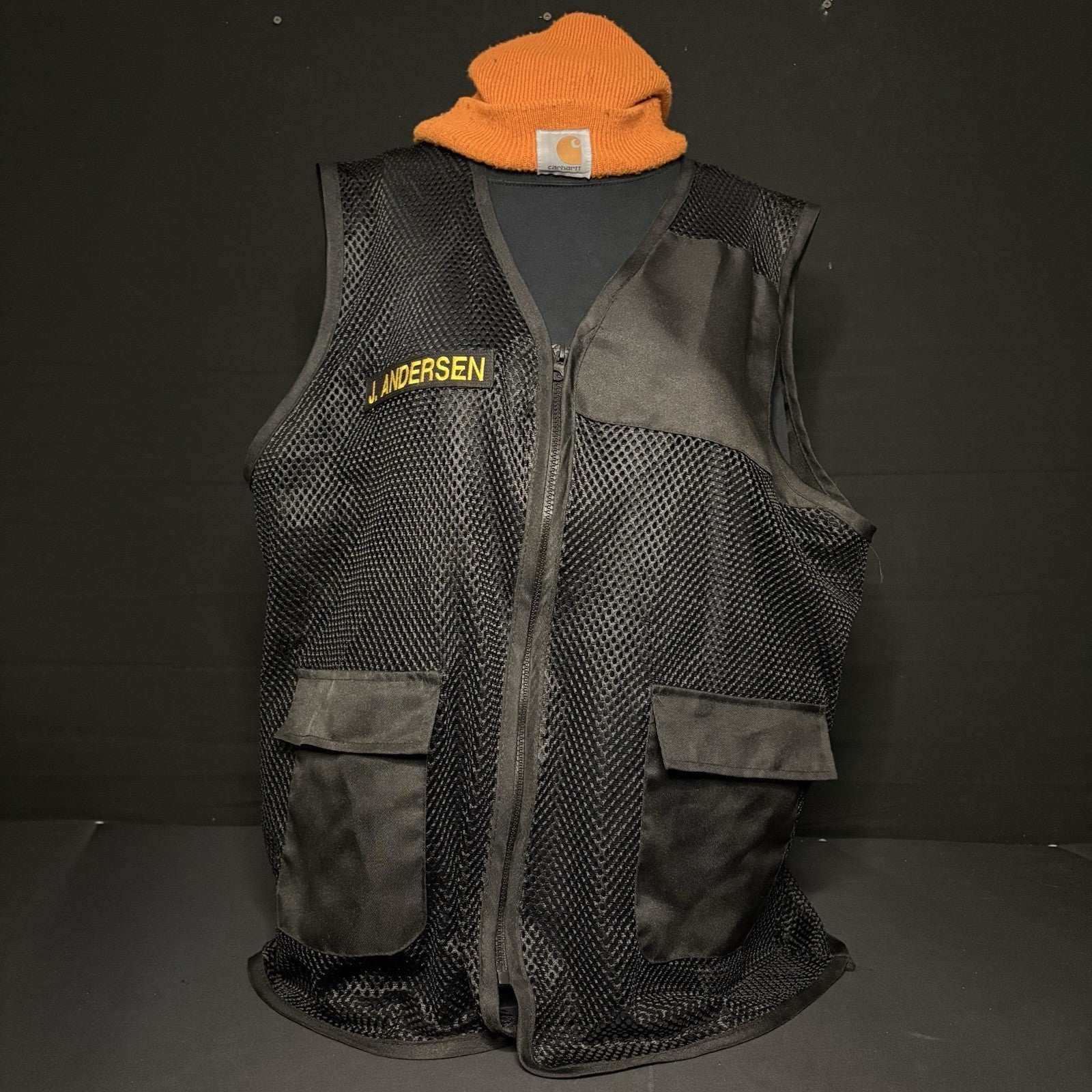 Authentic Police Chaplain Vest Black Mesh With Pockets RARE5