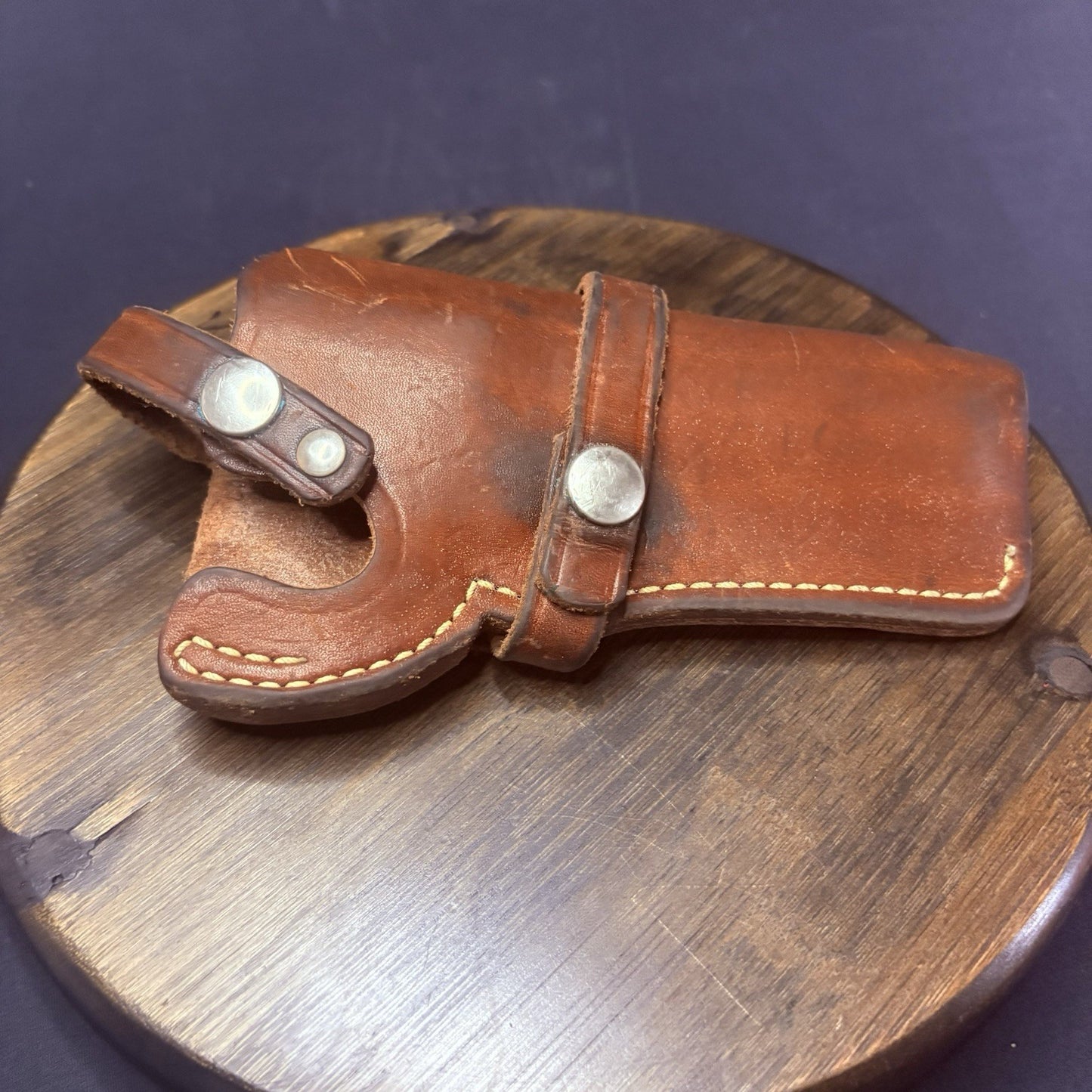 Smith & Wesson 4" K Frame Revolver Holster Leather (Size 21 64) Retention Snaps9
