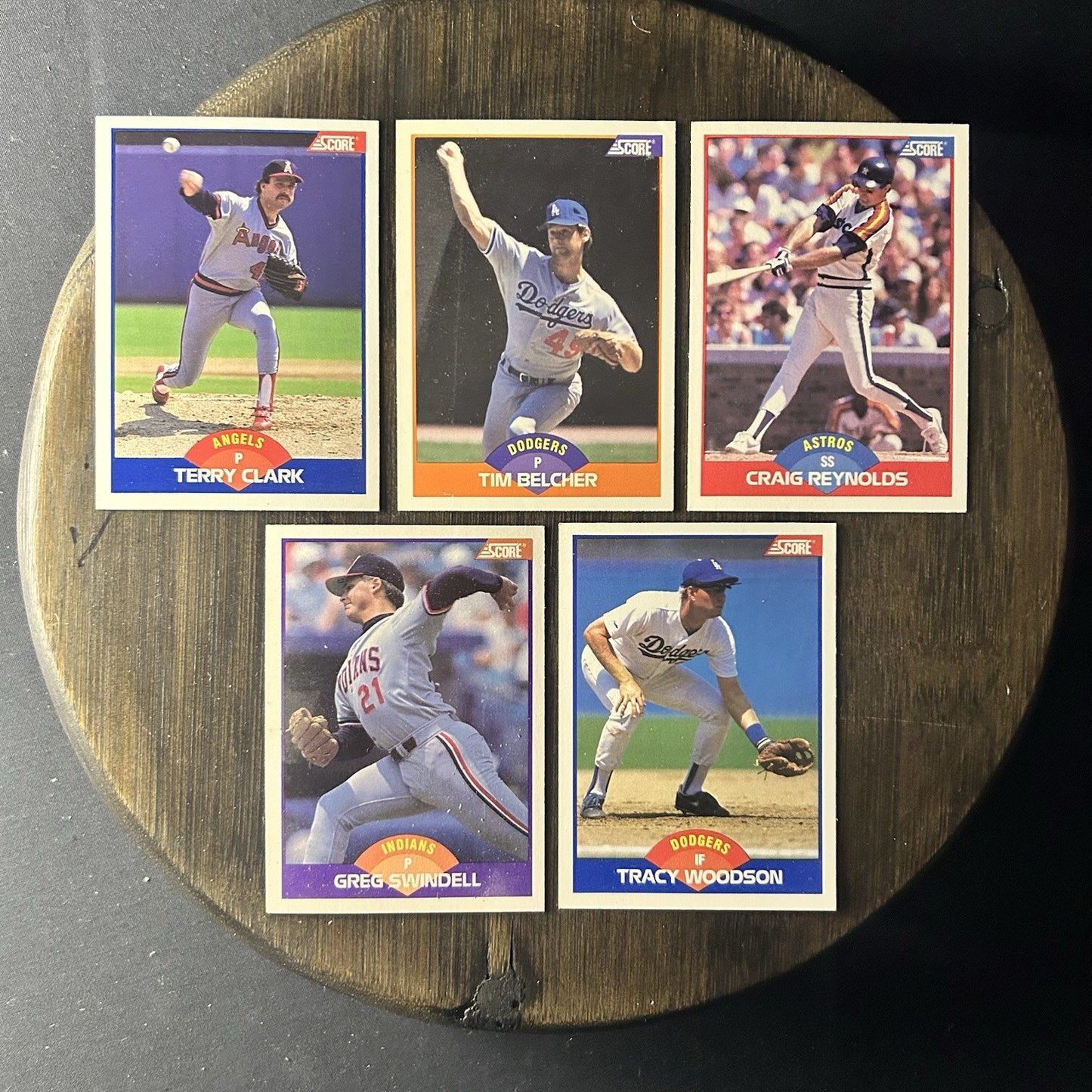 1989 Score High Grade Cards #566, #418, #468, #282, #586 MLB (Lot Of 5) 0