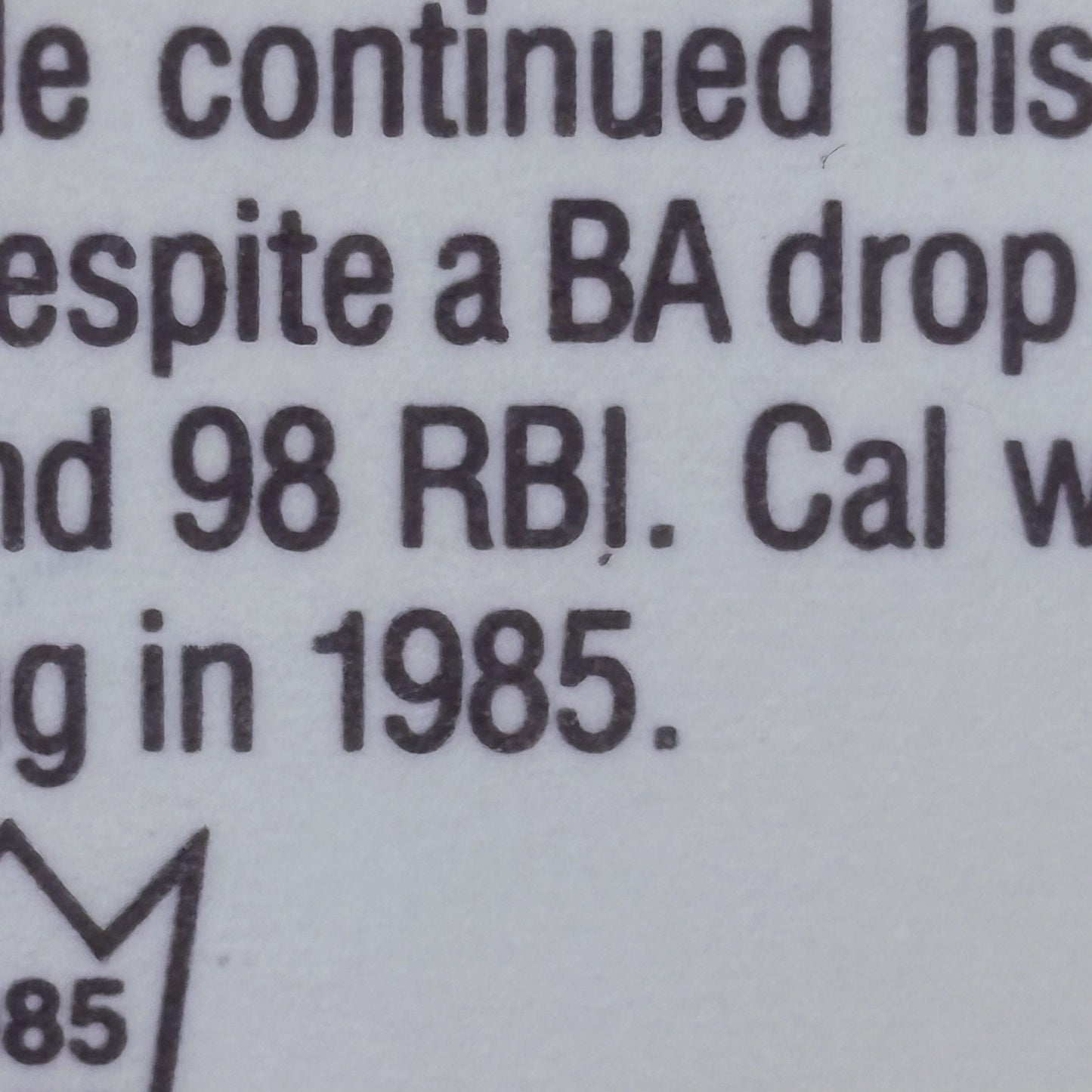 1988 Donruss Cal Ripken JR Error Diamond Kings#26 Card Multiple Error See Photos5