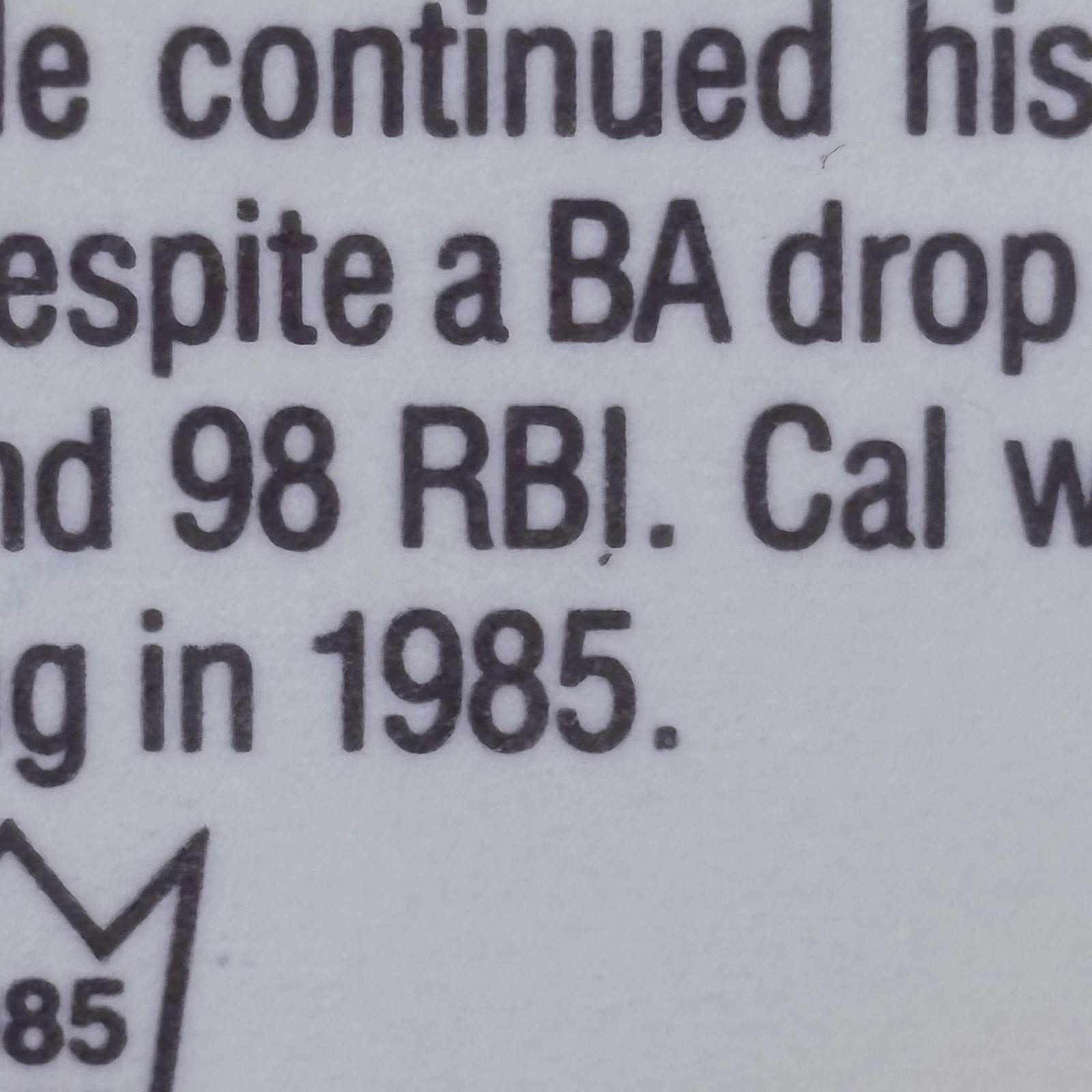 1988 Donruss Cal Ripken JR Error Diamond Kings#26 Card Multiple Error See Photos5