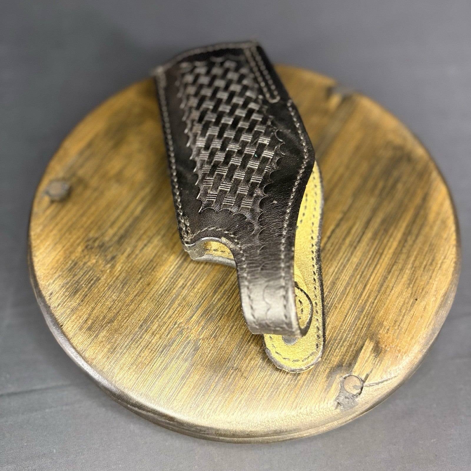 Safariland #2 Basket Weave Leather Holster for SigSauer 225, 2 1/4" Belt Loop RH3