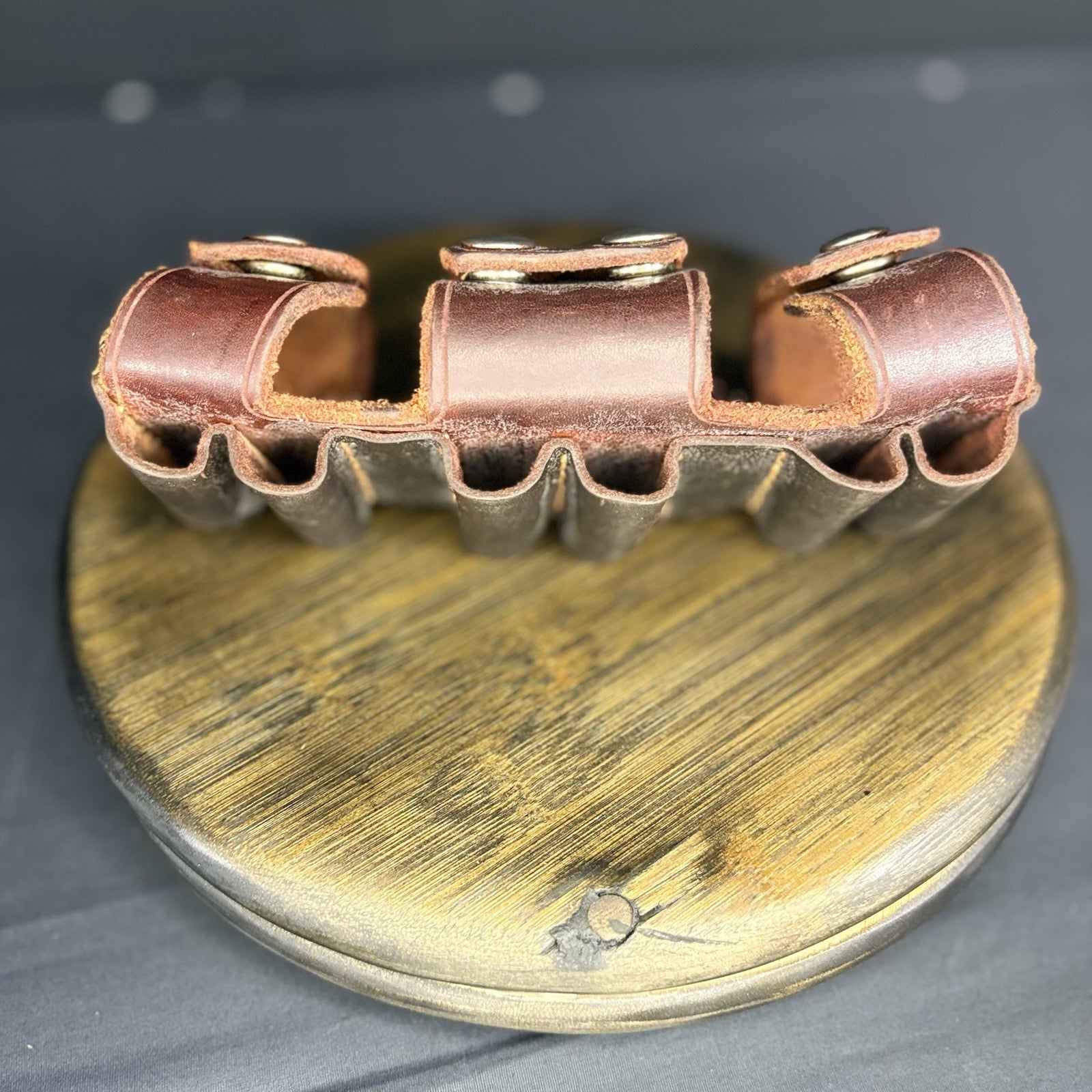 Custom Crafted Guns And Leather Shotgun Shell Belt Carrier By Trigger Happy10