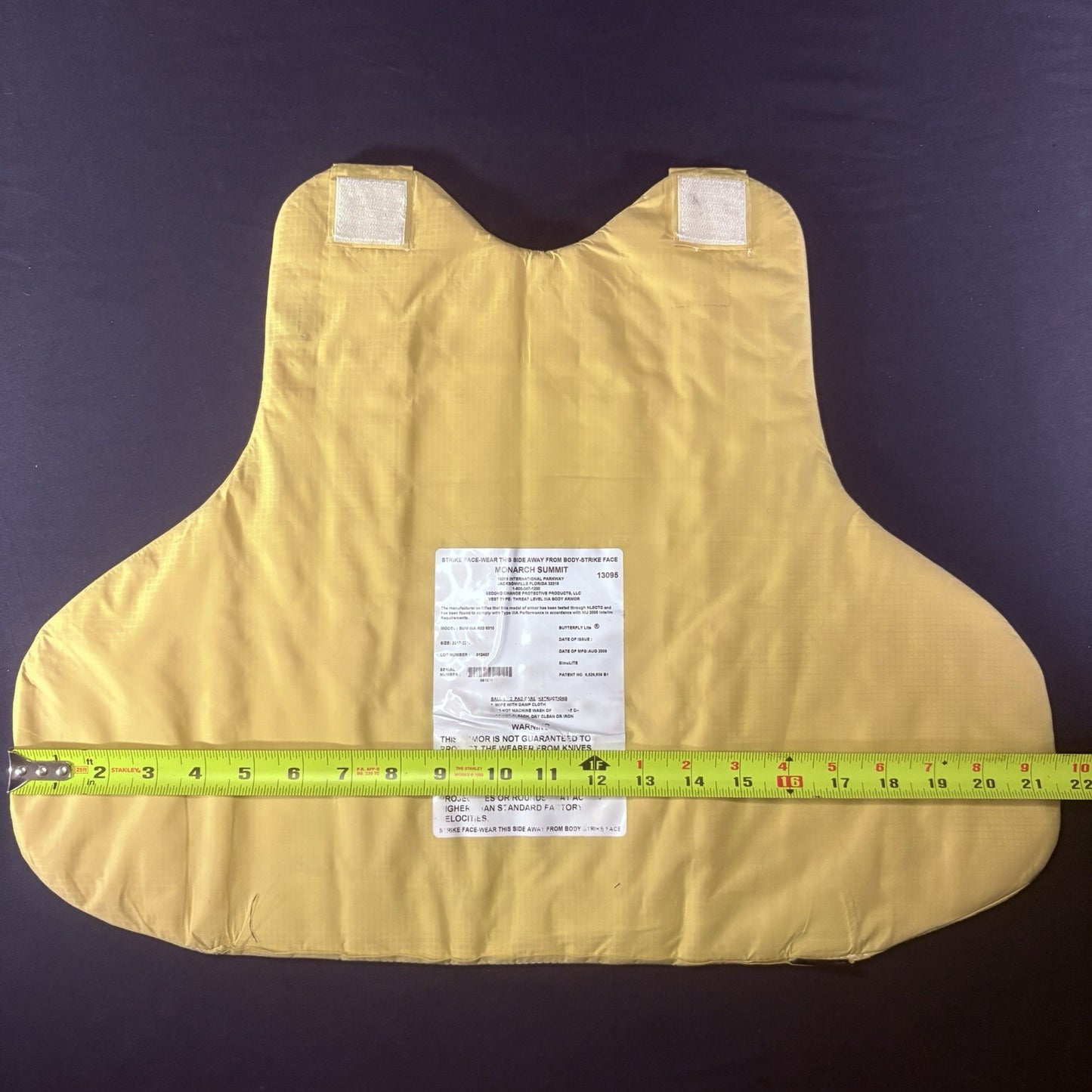 Second Chance 3A Bullet Proof Vest (Size Large Long) IIIA Concealable Vest8