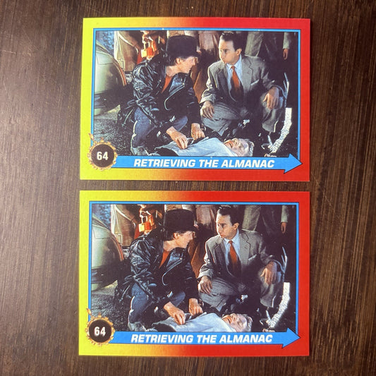 (Lot Of 2) 1989 Topps Back to the Future II #64 "Retrieving The Almanac" Card0