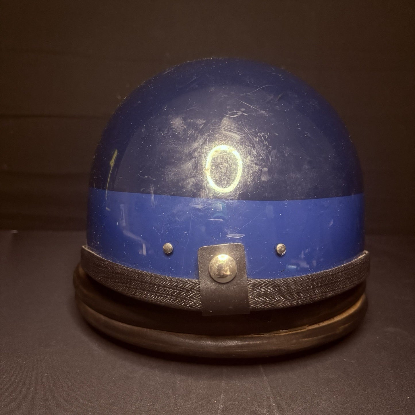 Vintage Police Riot Helmet Blue & Silver (Size Extra Large) Display Only4