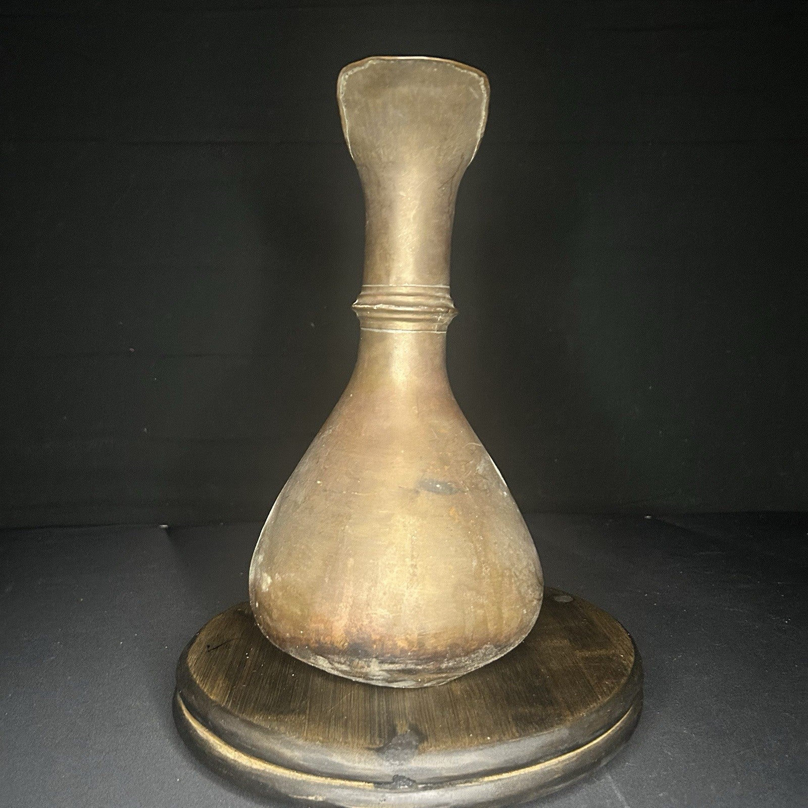 Antique Persian Pitcher Middle Eastern Hand Hammered Brass Early 1900s (Broken)12