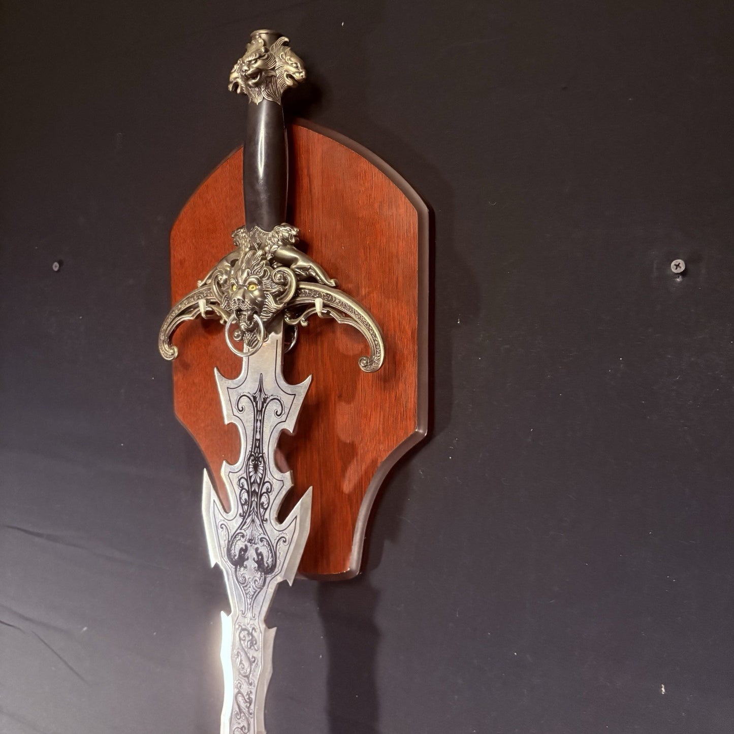 Sword Plaque Wall Mount Wood Vertical Display Holder Stand For Any Sword2