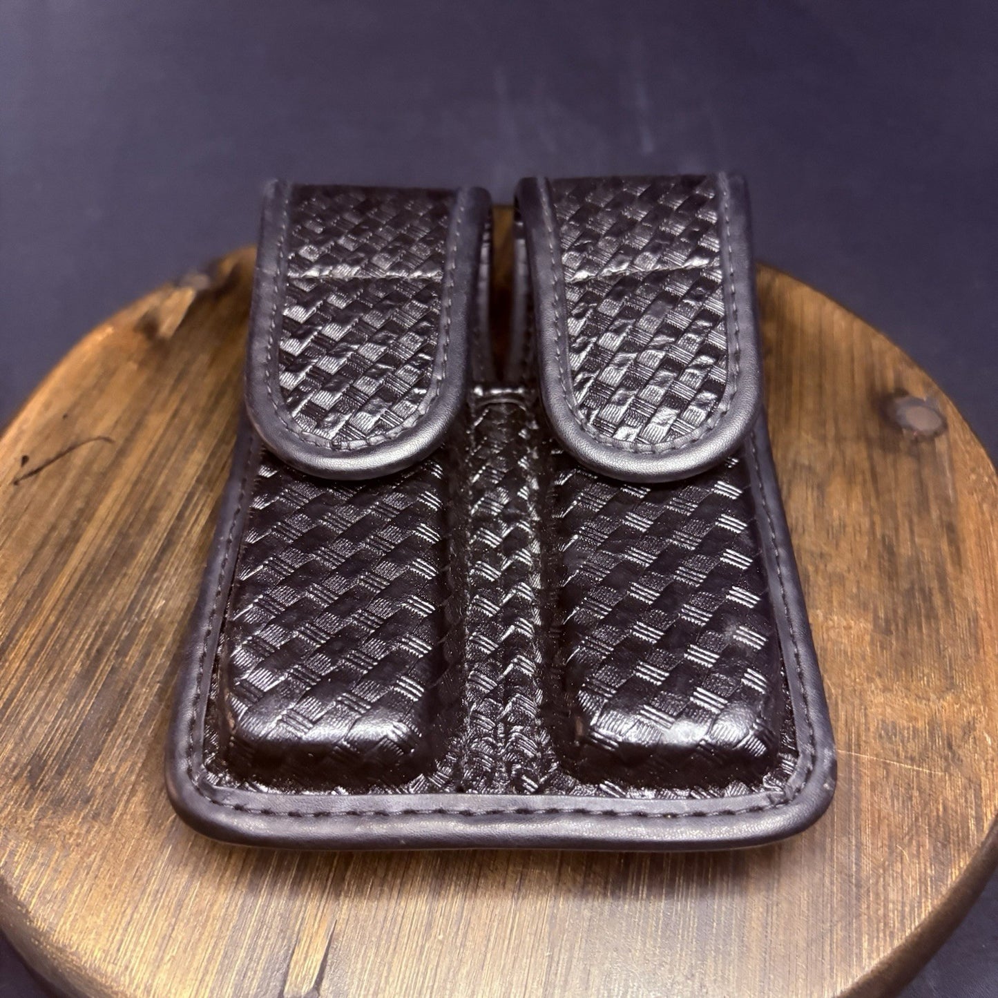 Bianchi Magazine Pouch Carrier Size 1 (10mm & .45) Single Stack, Basketweave4