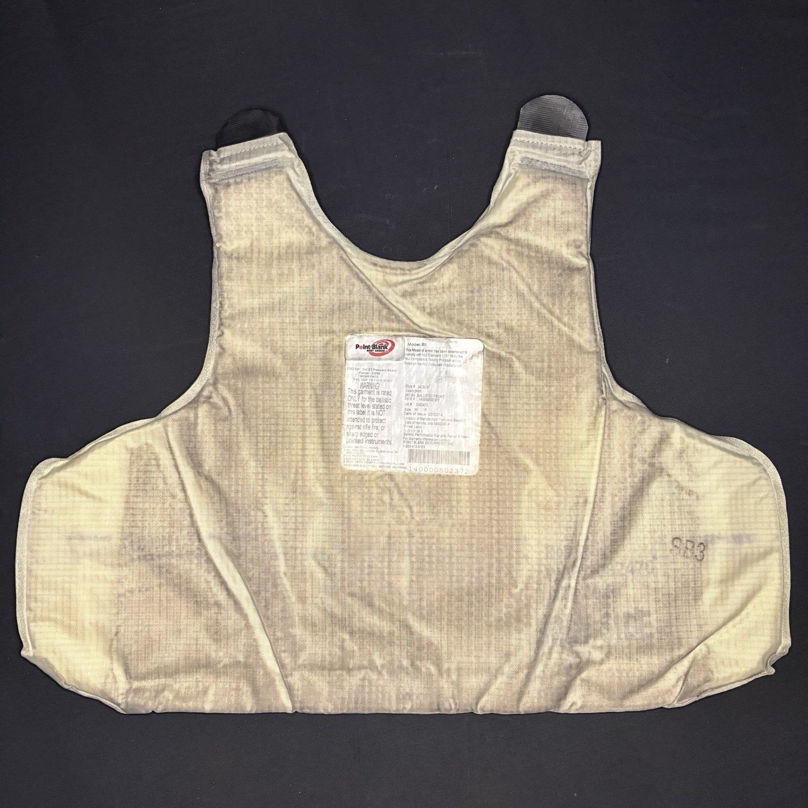 PB Level 2 II Bullet Proof Vest Size Large w/Trauma Plate Concealable Body Armor9
