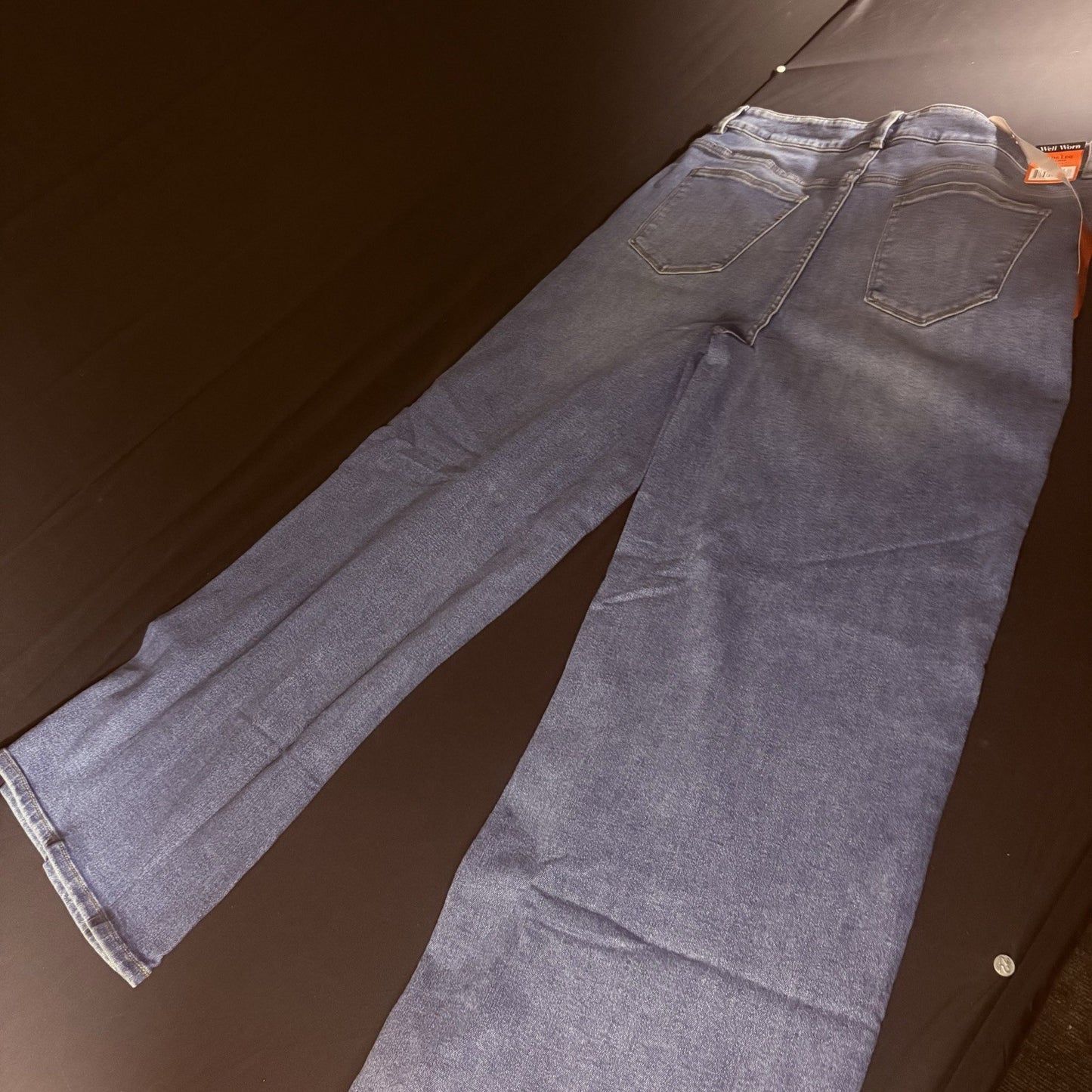 Well Worn Wide Leg High Rise Blue Jeans, SIZE 16/36 31.5" Long NWT1