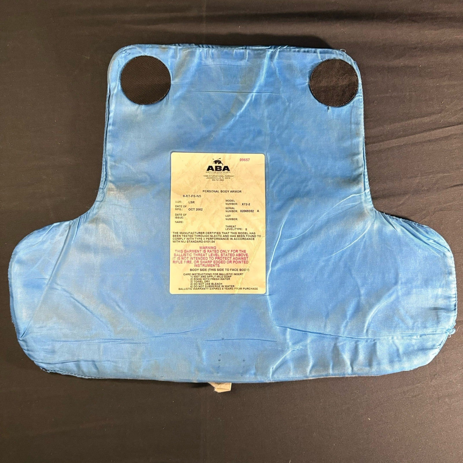 American Body Armor Level 2 (II) Bullet Proof Vest Size Medium (M) Concealable13