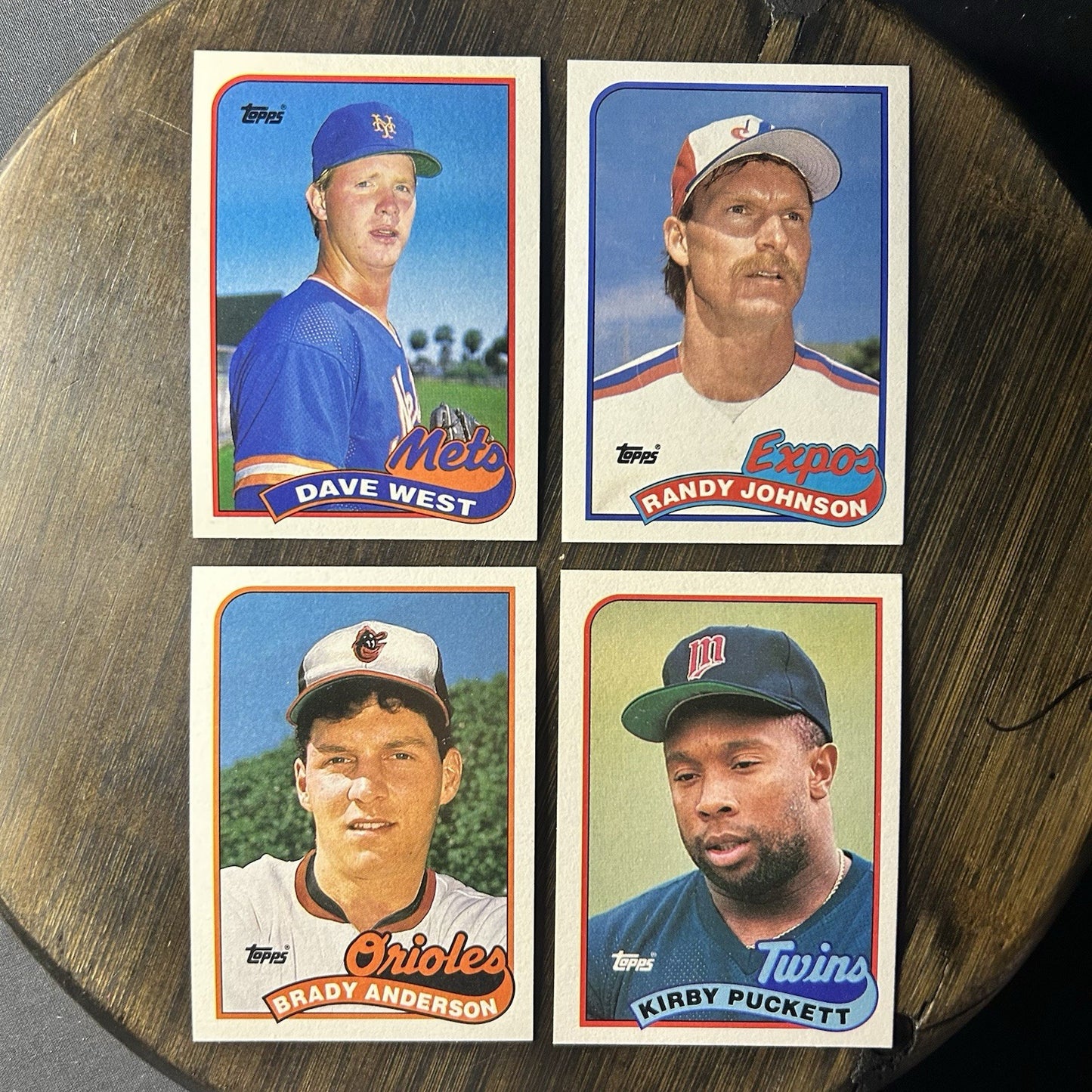 1989 Topps Baseball Trading Card Lot Of (4) Randy Johnson #6470