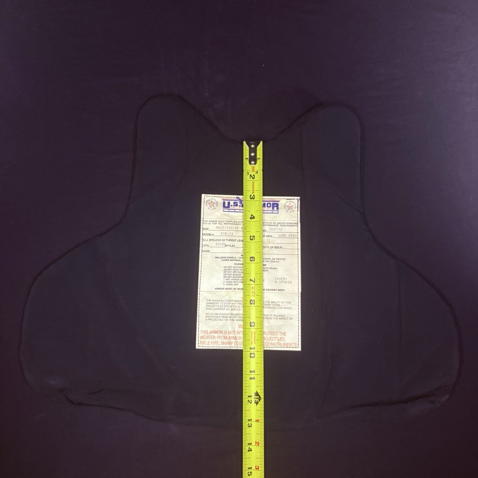US Armor Bullet Proof Vest Size Large Ballistic Level 2 II Made In USA9