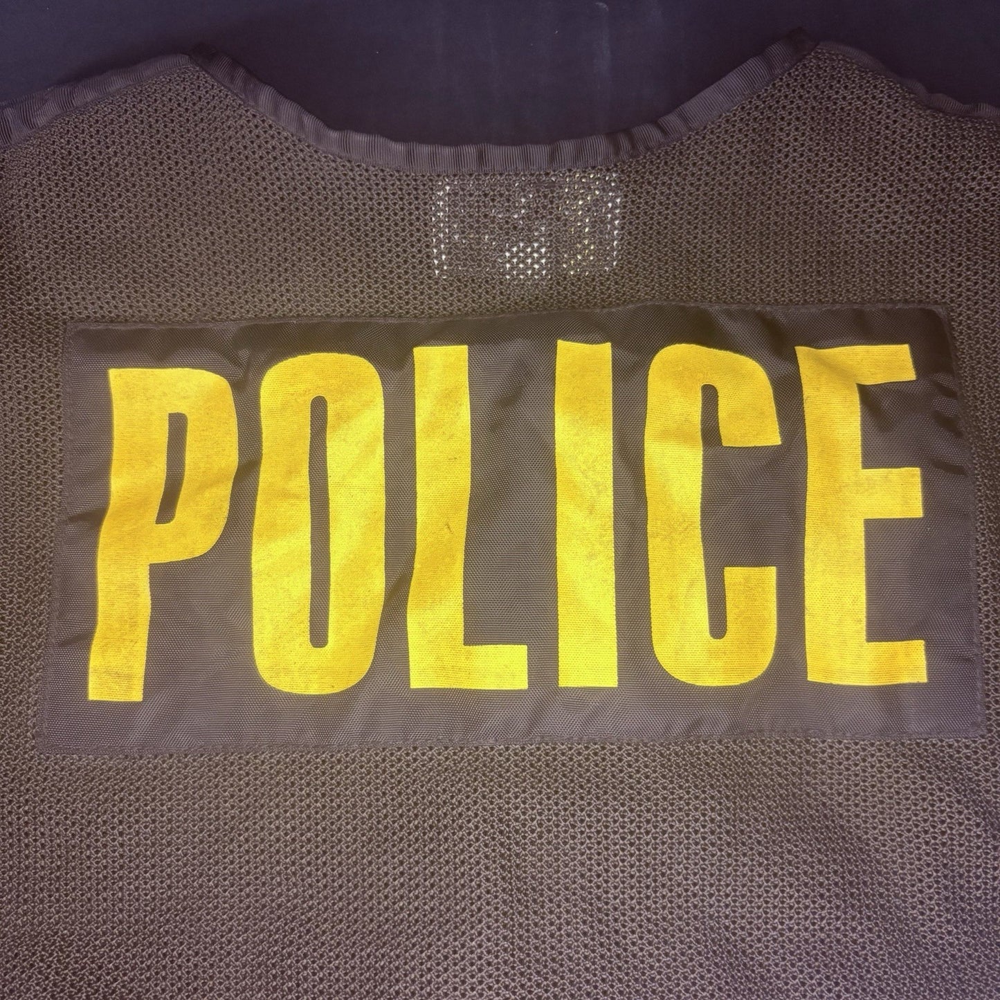 Police Black Safety Vest (Size Medium) Utility Vest w/ Badge & Pockets6