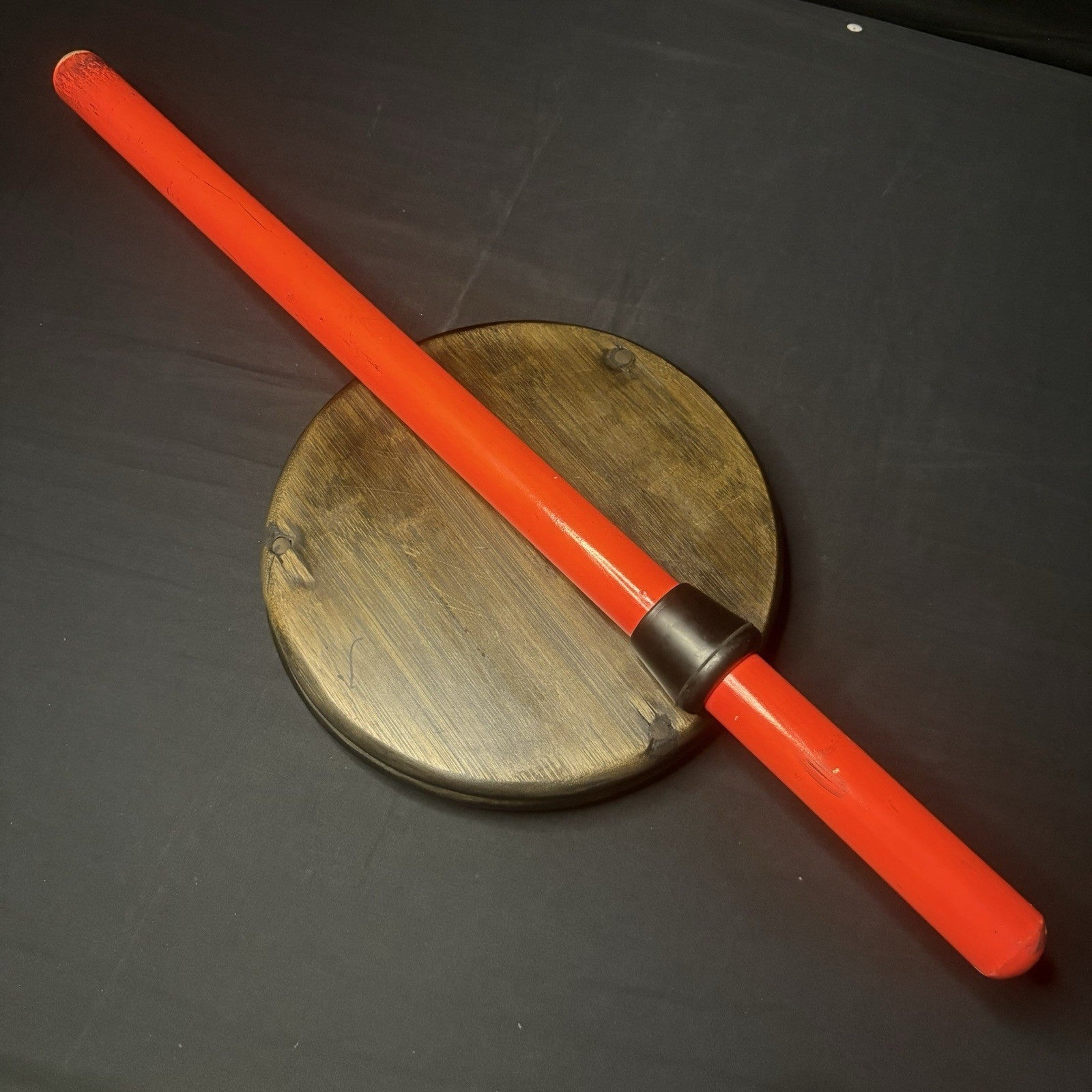 Wood Walking Stick 26" Orange with Rubber Hand Guard6