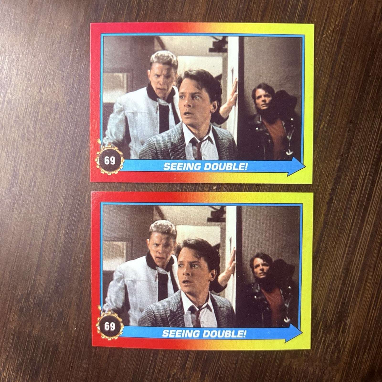 (Lot Of 2) 1989 Topps Back to the Future II #69 "Seeing Double!" Trading Card0