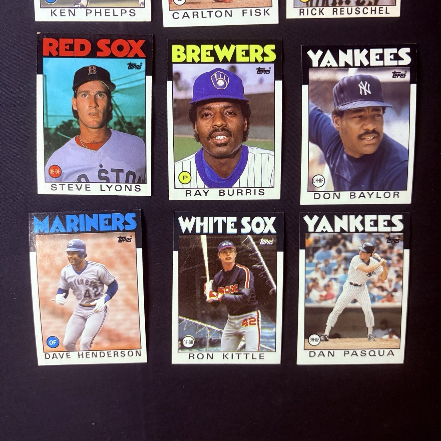 1986 Topps High Grade Baseball Cards.  15 card lot2