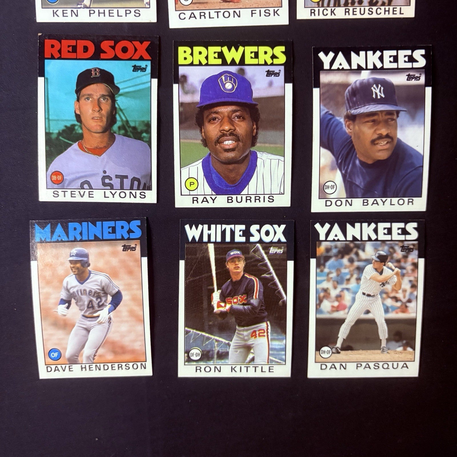 1986 Topps High Grade Baseball Cards.  15 card lot2