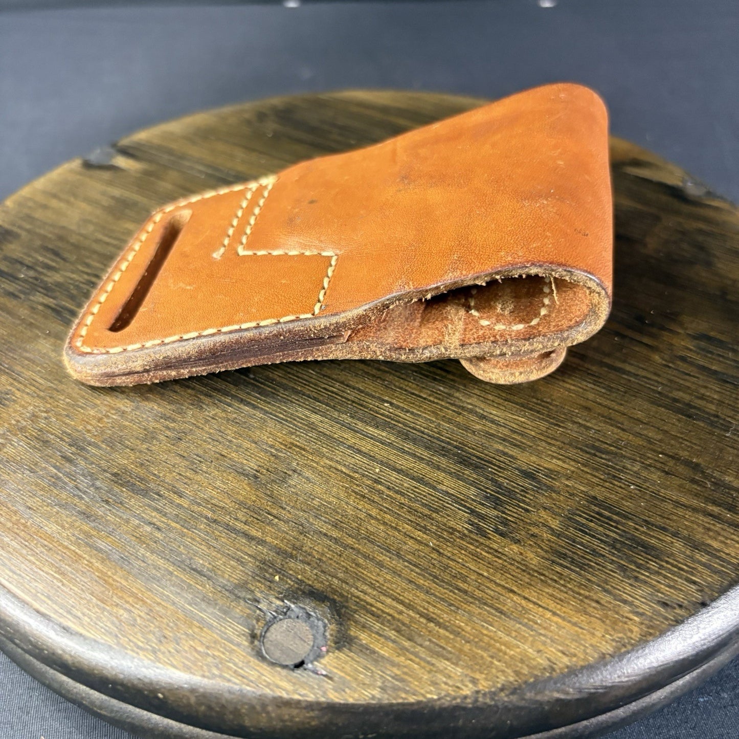 Yaqui 456 Holster For S&W 9mm Davis Leather Company, Firing Grip From Draw!5