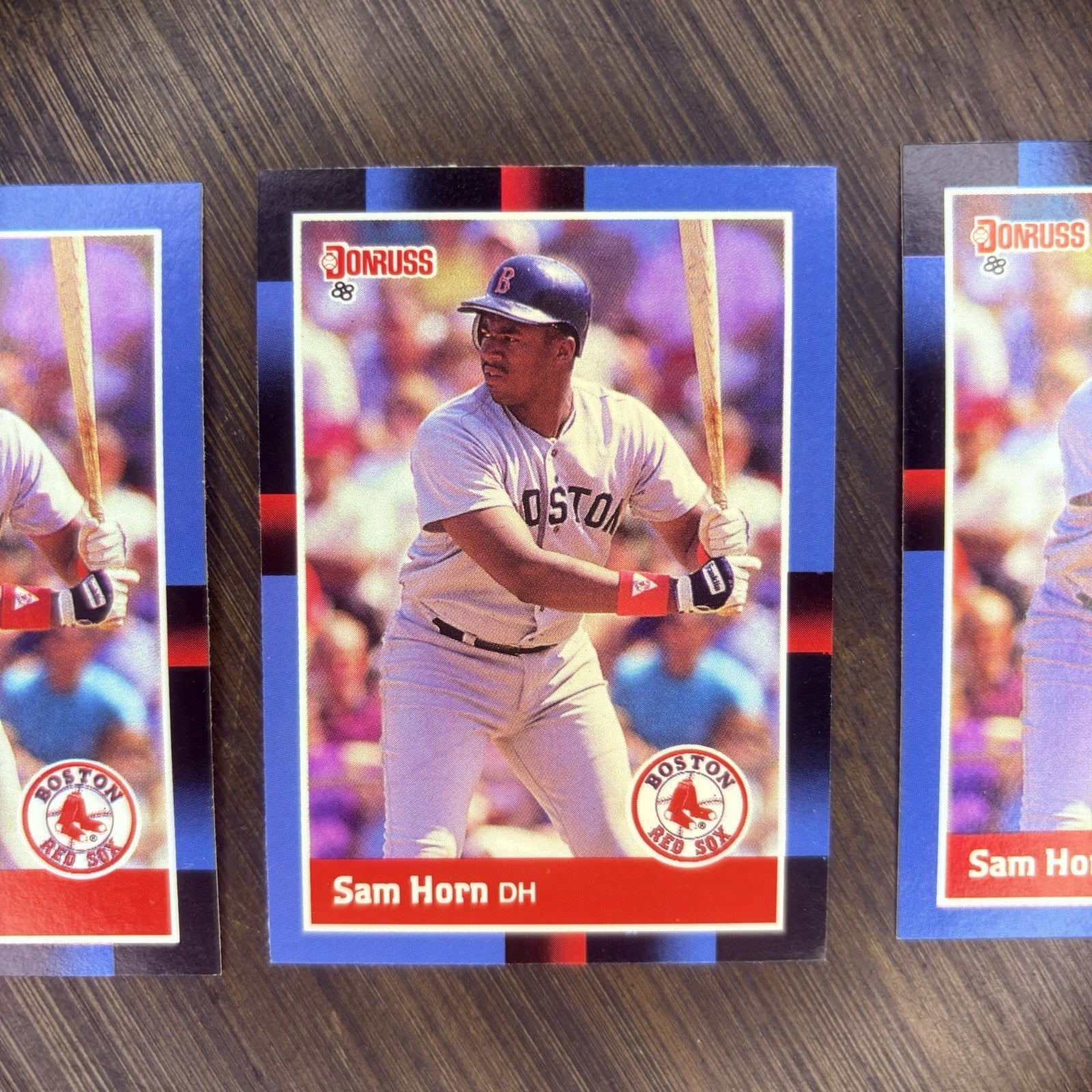 1988 Donruss #498 Sam Horn Rookie RC Lot 3 Boston Red Sox3