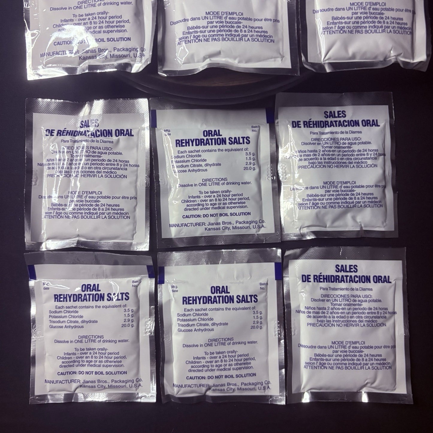 12 Pack Oral Rehydration Salt Jianas Bros Manufacturers Date 06185