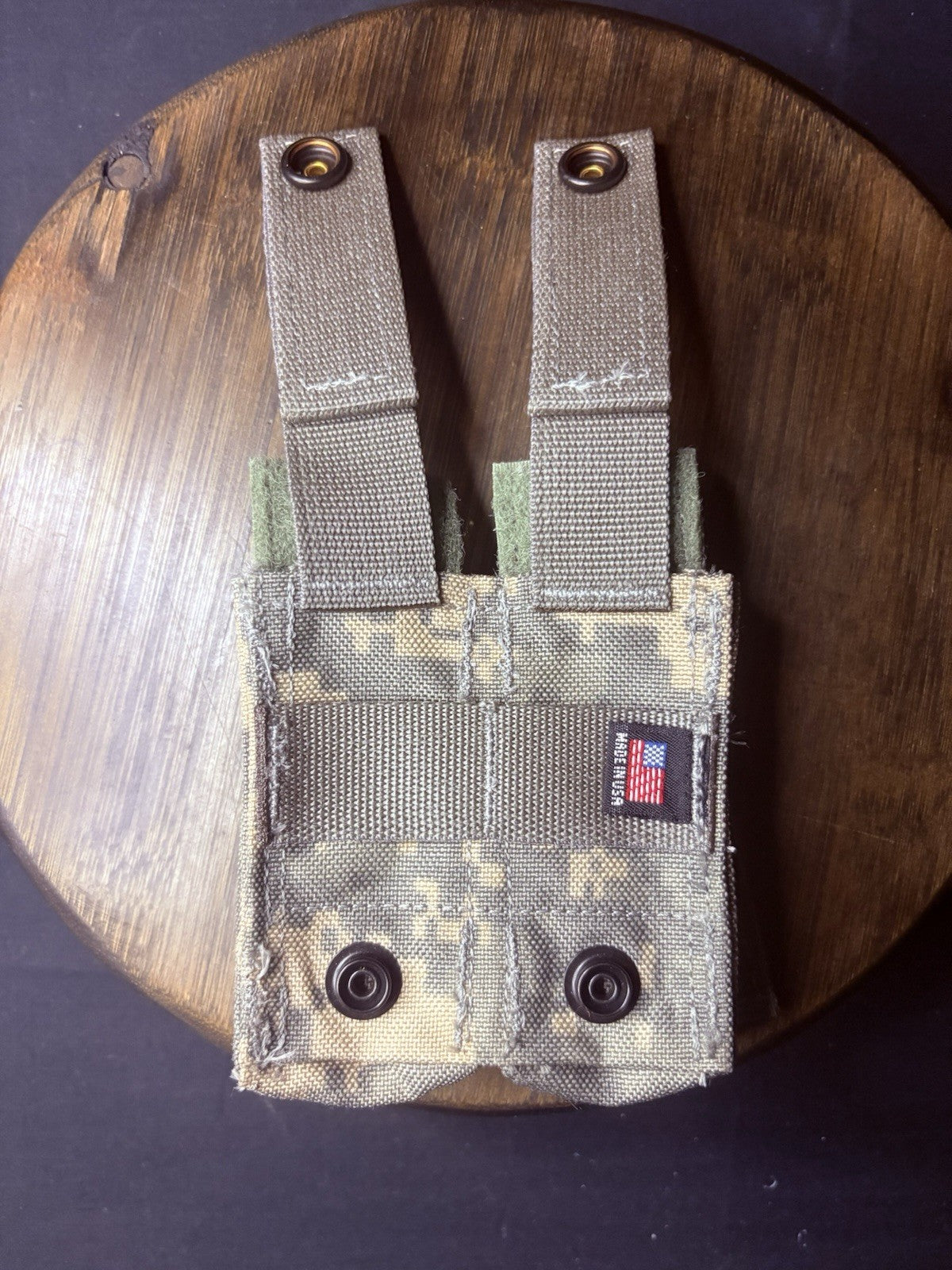 USA Double MOLLE ACU Camo 9MM Pistol MAG/ Magazine Pouch Double Or Single Stack13