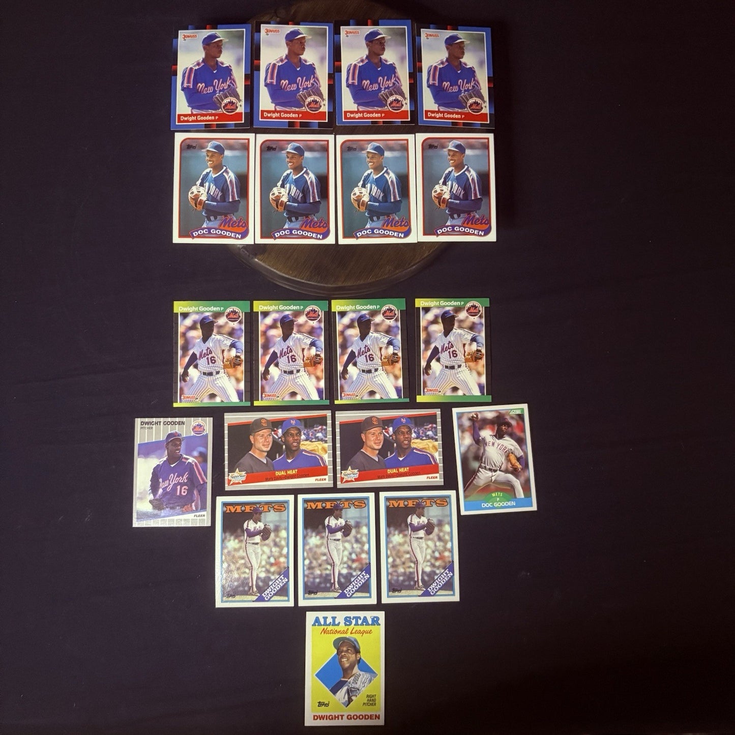 (Lot of 20) Dwight/ Doc Gooden Assorted Card 1987 to 1989 Topps Donruss Fleer9