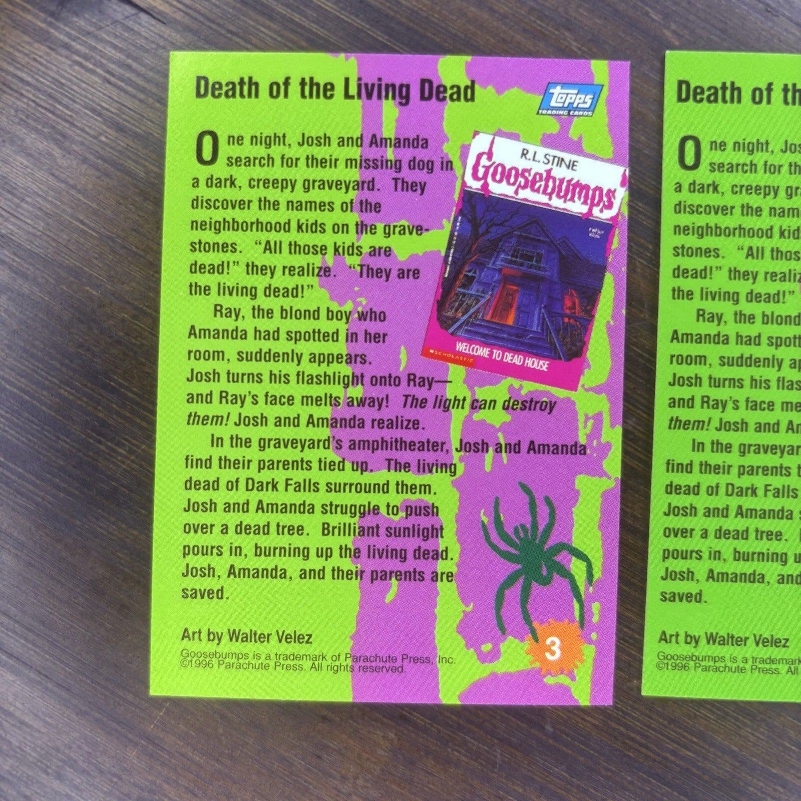 1996 Goosebumps #3 Death of the Living Dead  Lot Of (2) High Grade Topps Card14