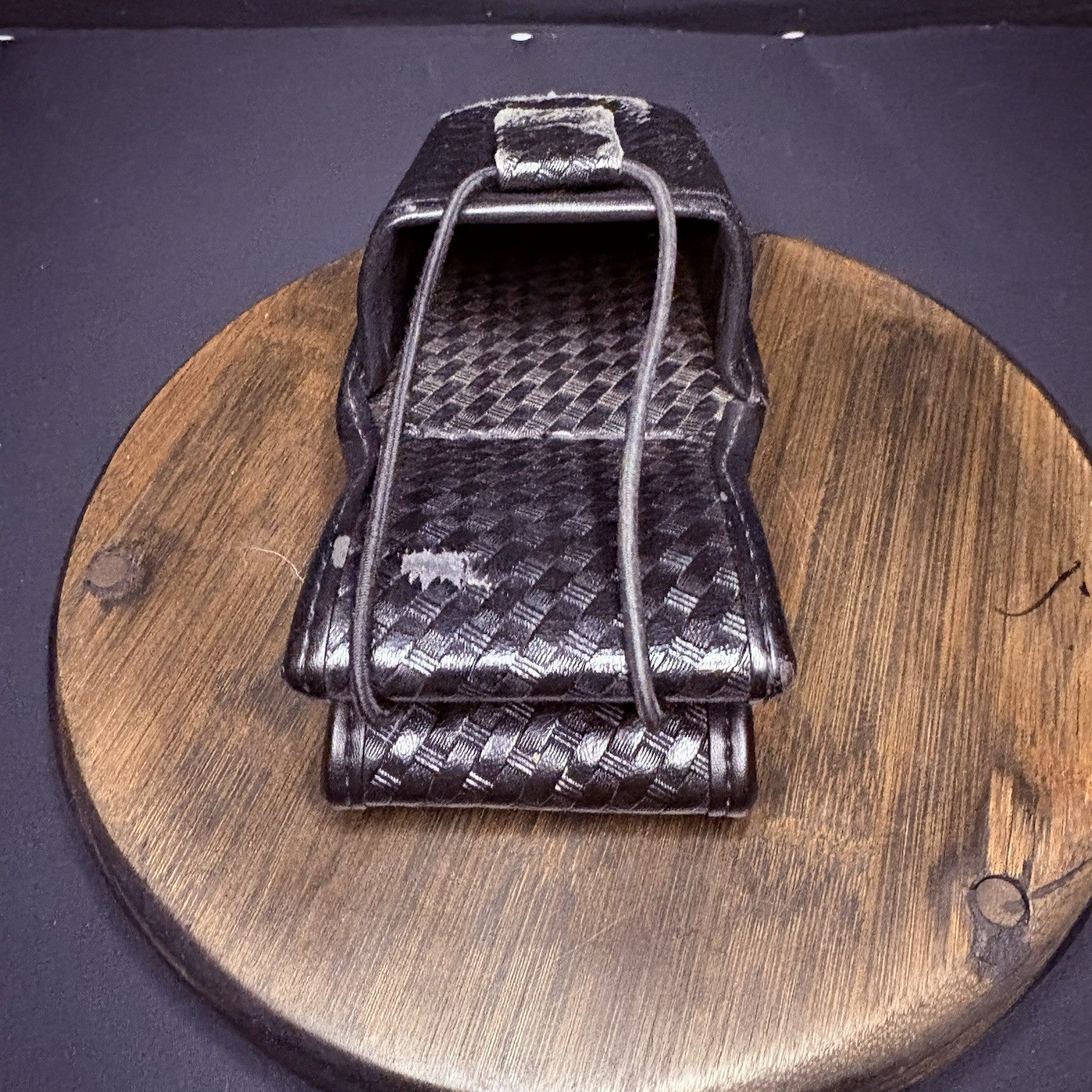 Bianchi Universal Radio Holder Swivel Back Accumold Elite Leather Basket Weave7