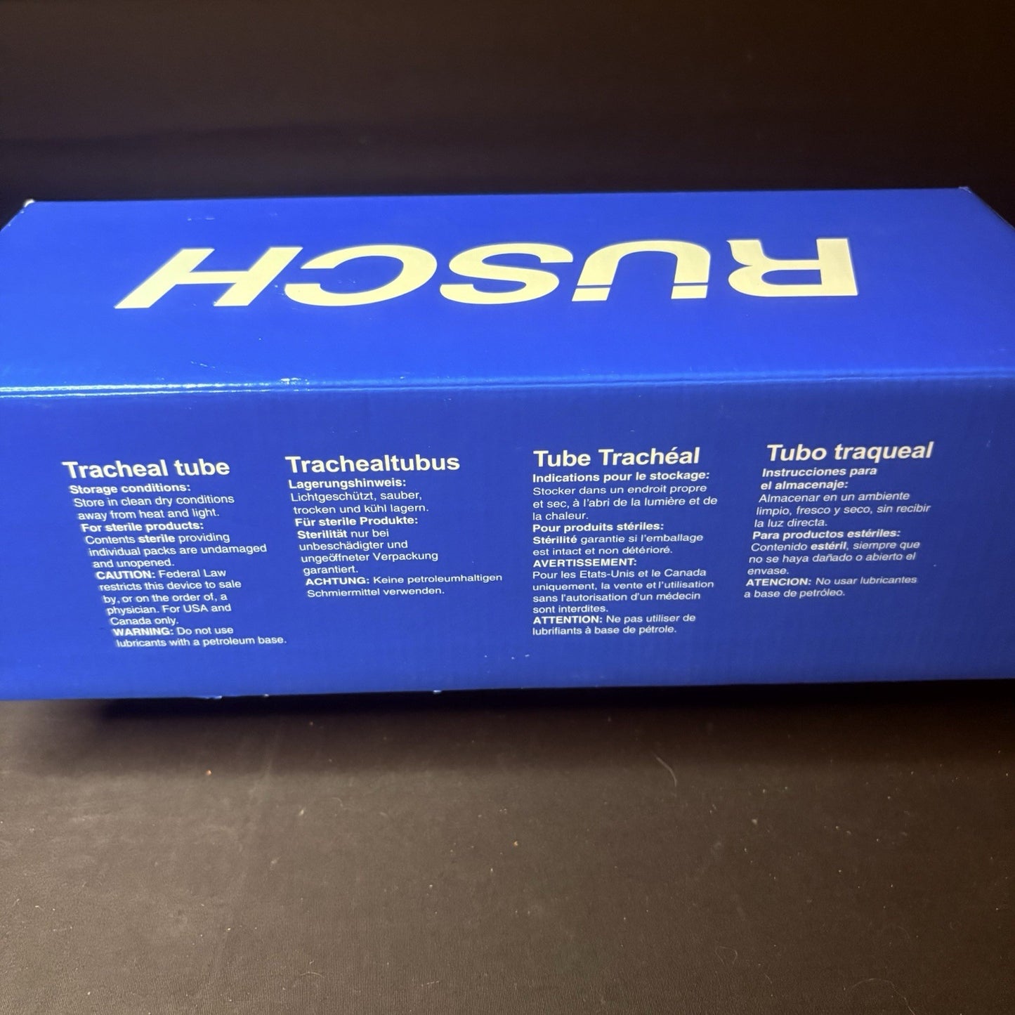 Rusch Box Of 10 Sterile Endotracheal Tube 6.0 mm w/Cuff Individually Packaged6