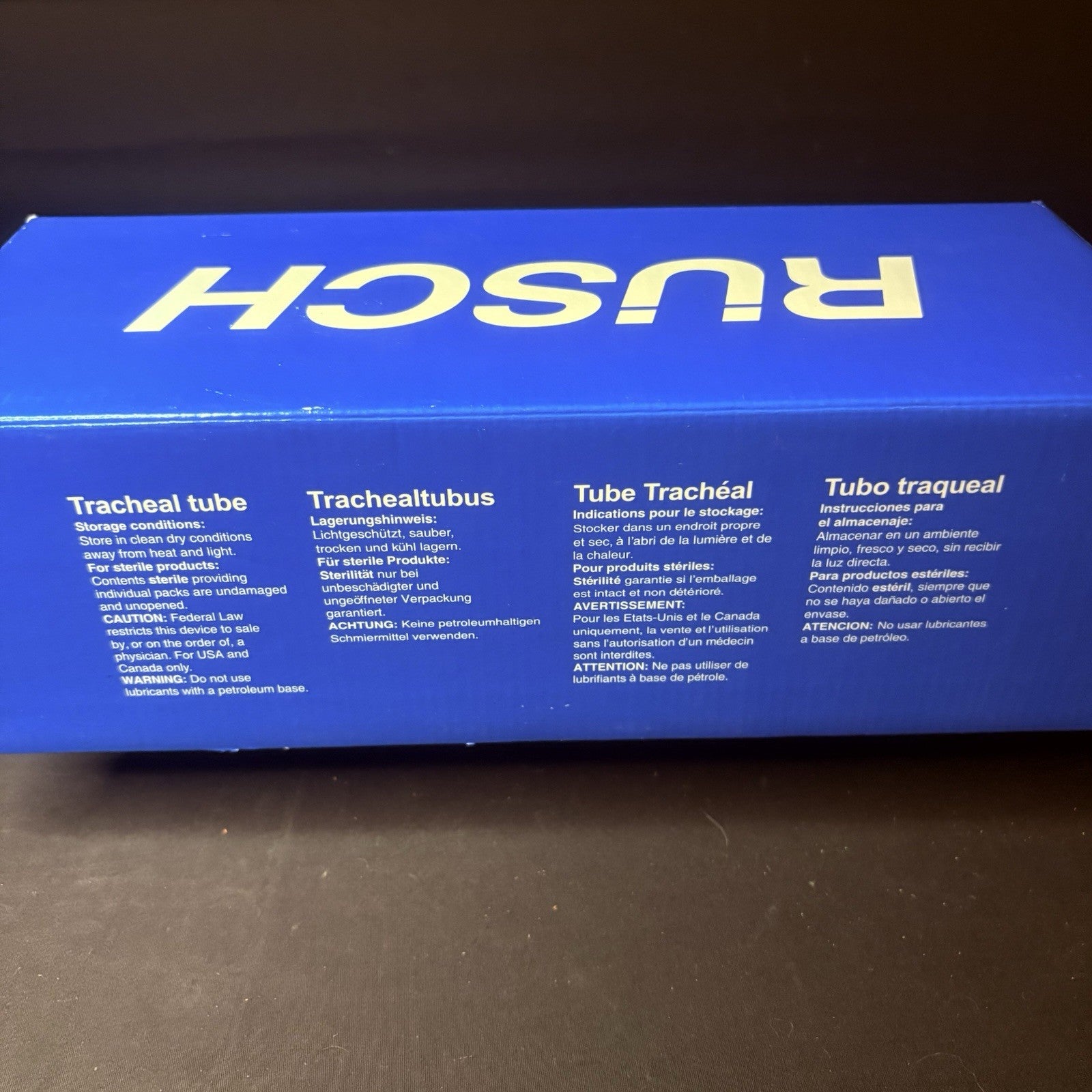 Rusch Box Of 10 Sterile Endotracheal Tube 6.0 mm w/Cuff Individually Packaged6