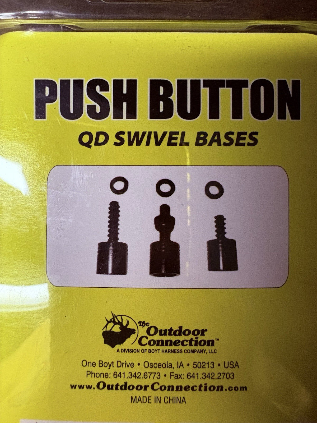 Outdoor Connection Push Button QD Swivel Bases Pack Of (3) For Wood Stock Rifles3