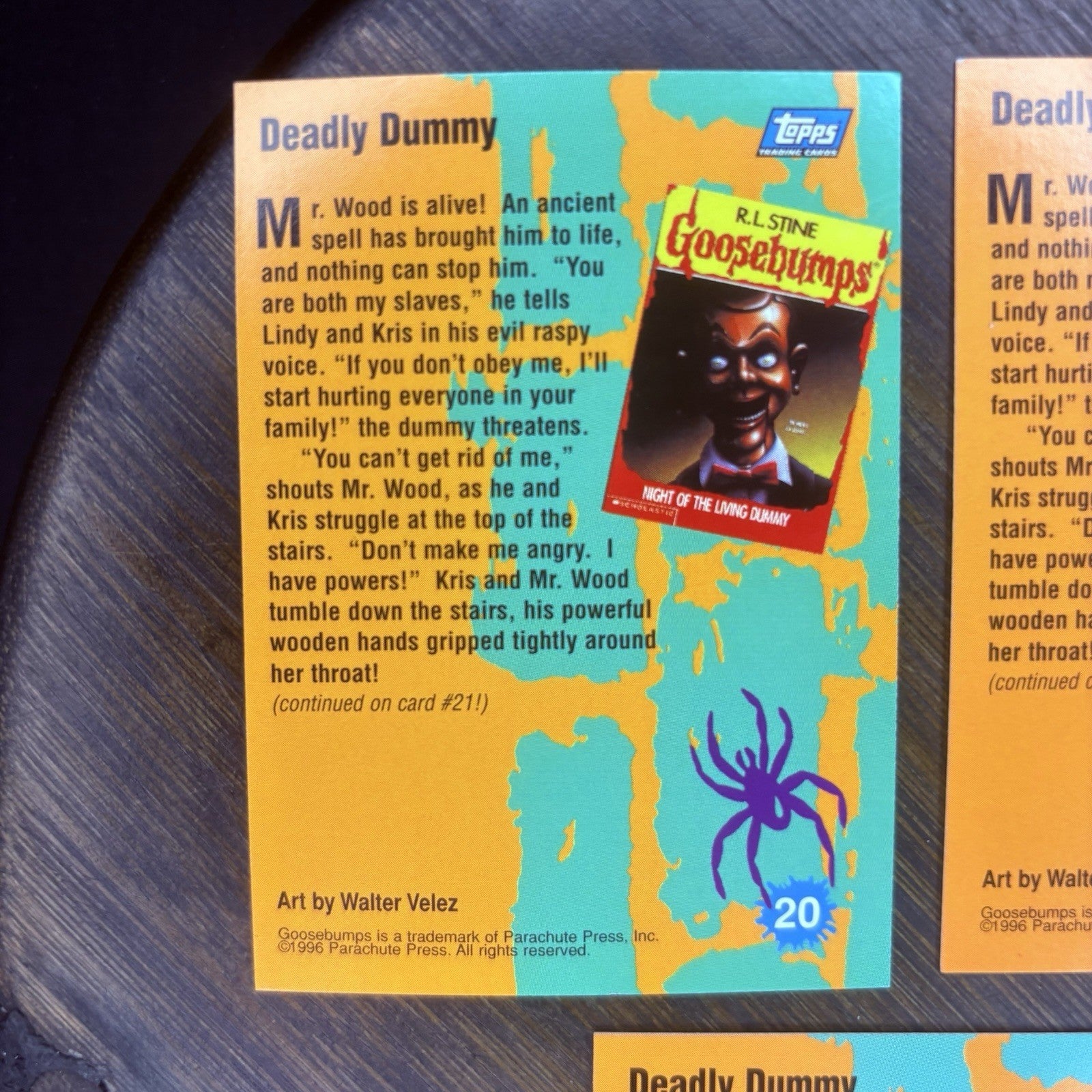 1996 Topps Goosebumps Lot Of (5) #20 Deadly Dummy High Grade Topps Trading Cards17