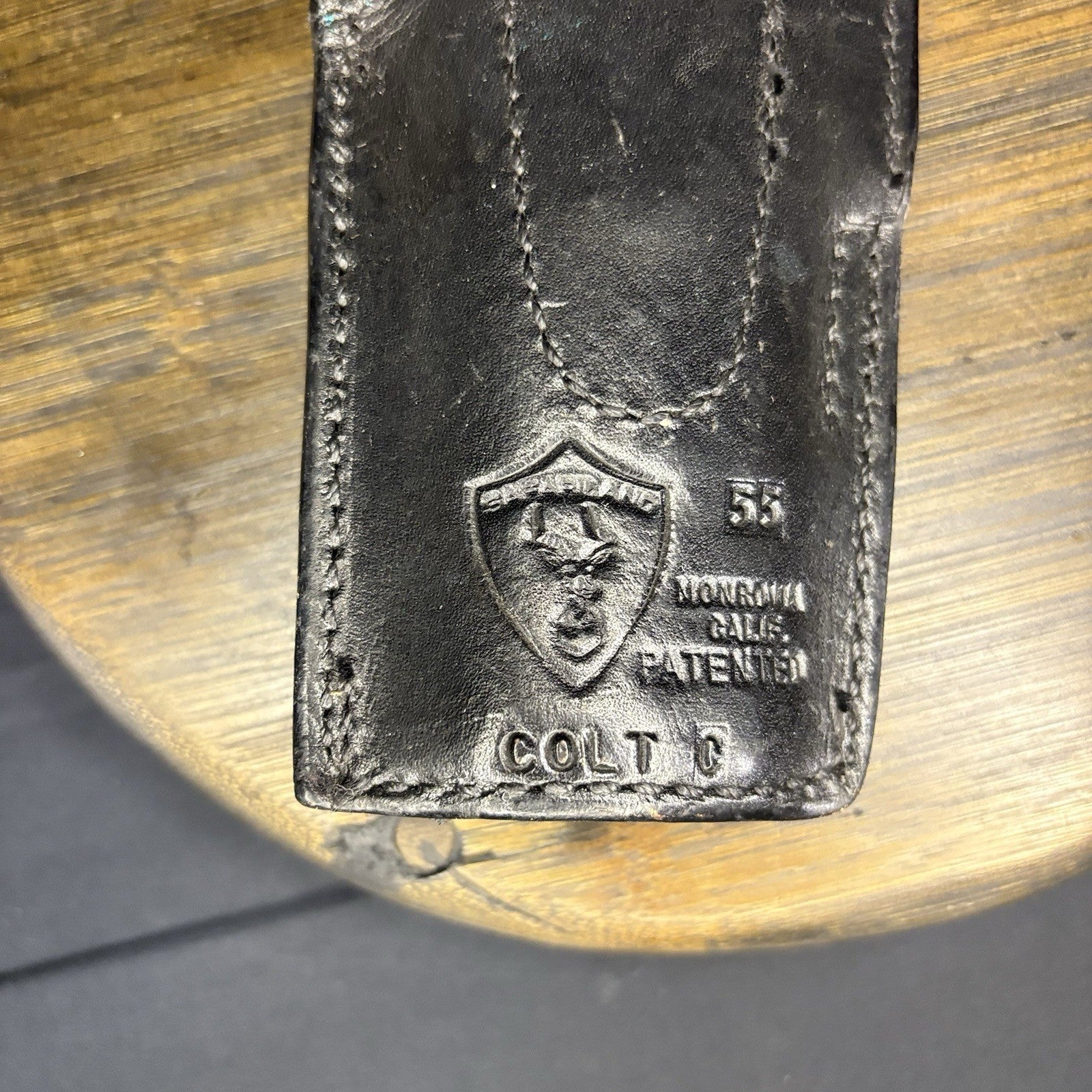 Safariland #55 Black Basket Weave Holseter For Colt C Pistols Snap Closure11