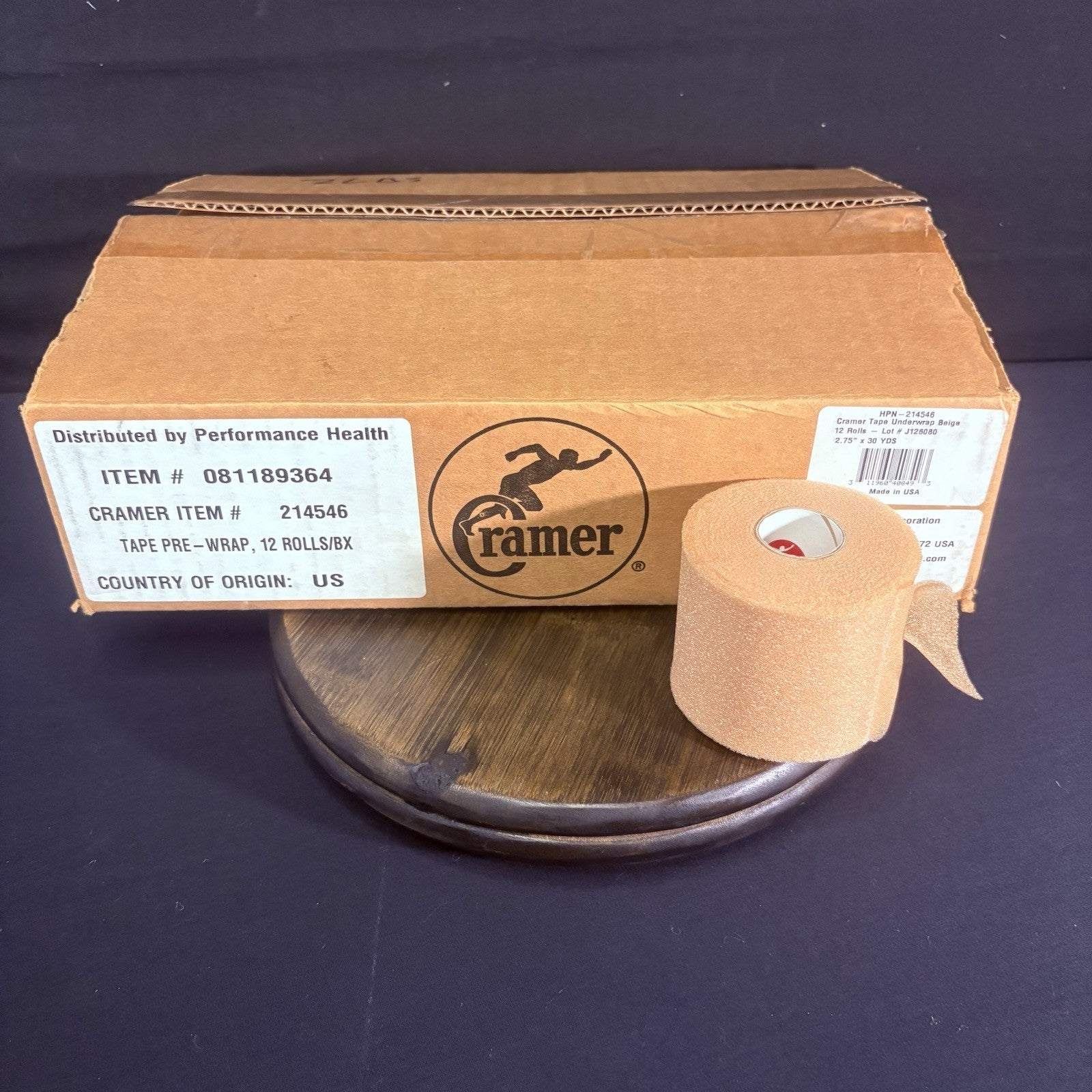 (Box Of 12 Rolls) Cramer Tape Underwrap, Sports PreWrap, 2.75" X 30 Yard Roll0