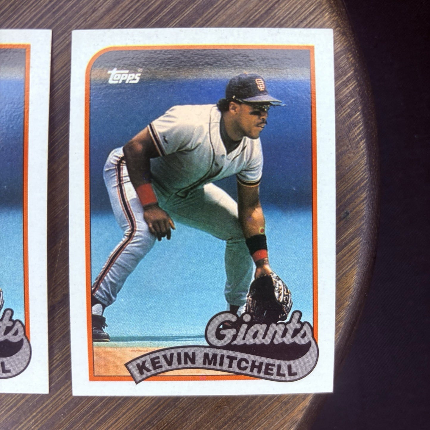 1989 Donruss Kevin Mitchell #485 ERROR Card (No Dot INC) & (2) Topps #1895
