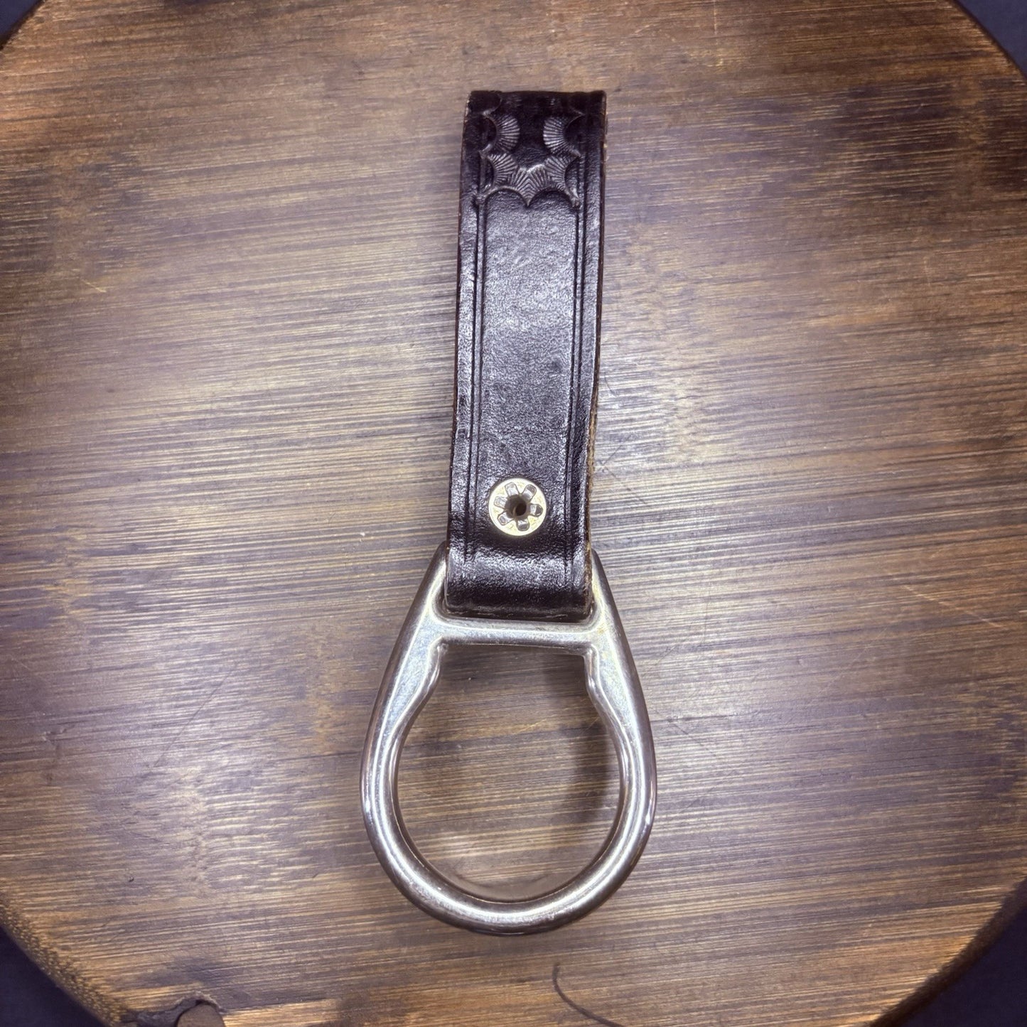 PR-24 Baton Ring Metal Chrome Ring & Double Snap Black Basket Weave4