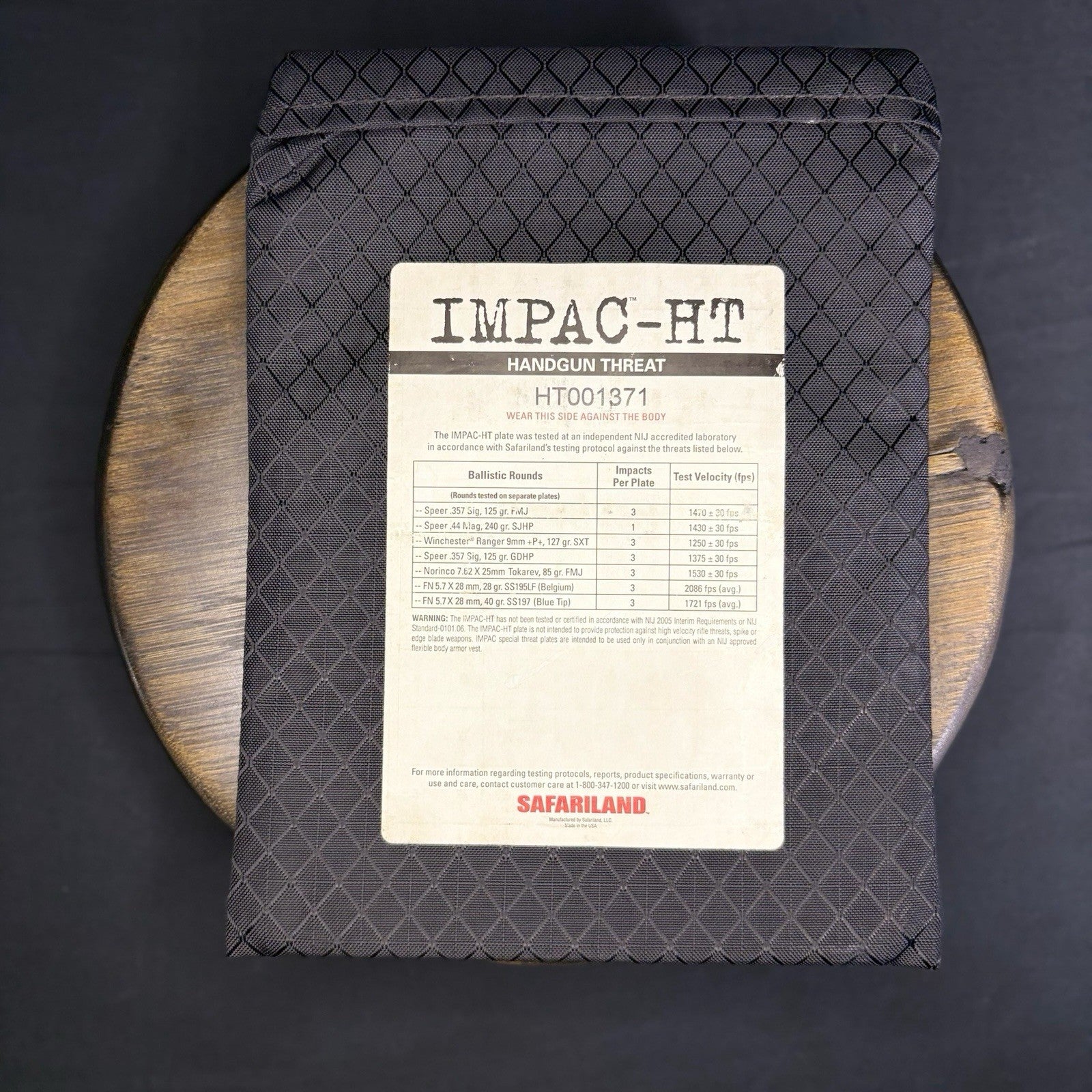 Protech Level 3a / IIIa Hard Plate 9” X 7” IMPAC HT Special Threat Plate1