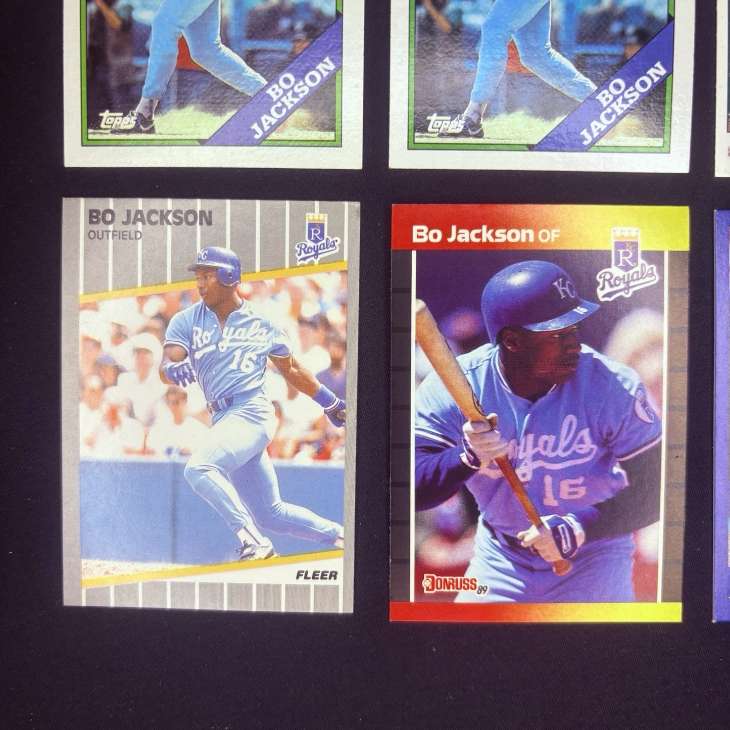 (Lot of 12) 1989 Bo Jackson Trading Cards #221, #540, #750, #180, #208, #2854