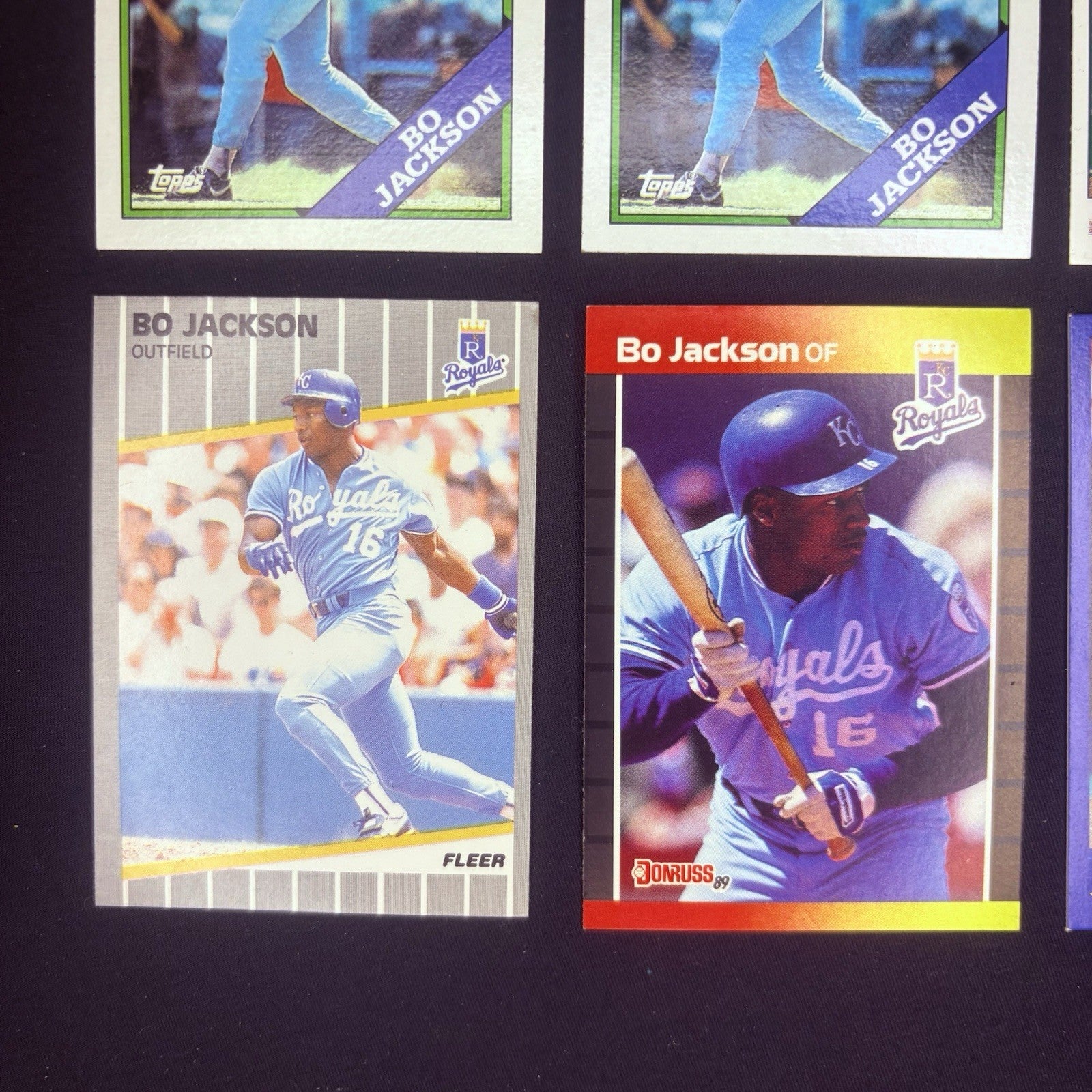 (Lot of 12) 1989 Bo Jackson Trading Cards #221, #540, #750, #180, #208, #2854