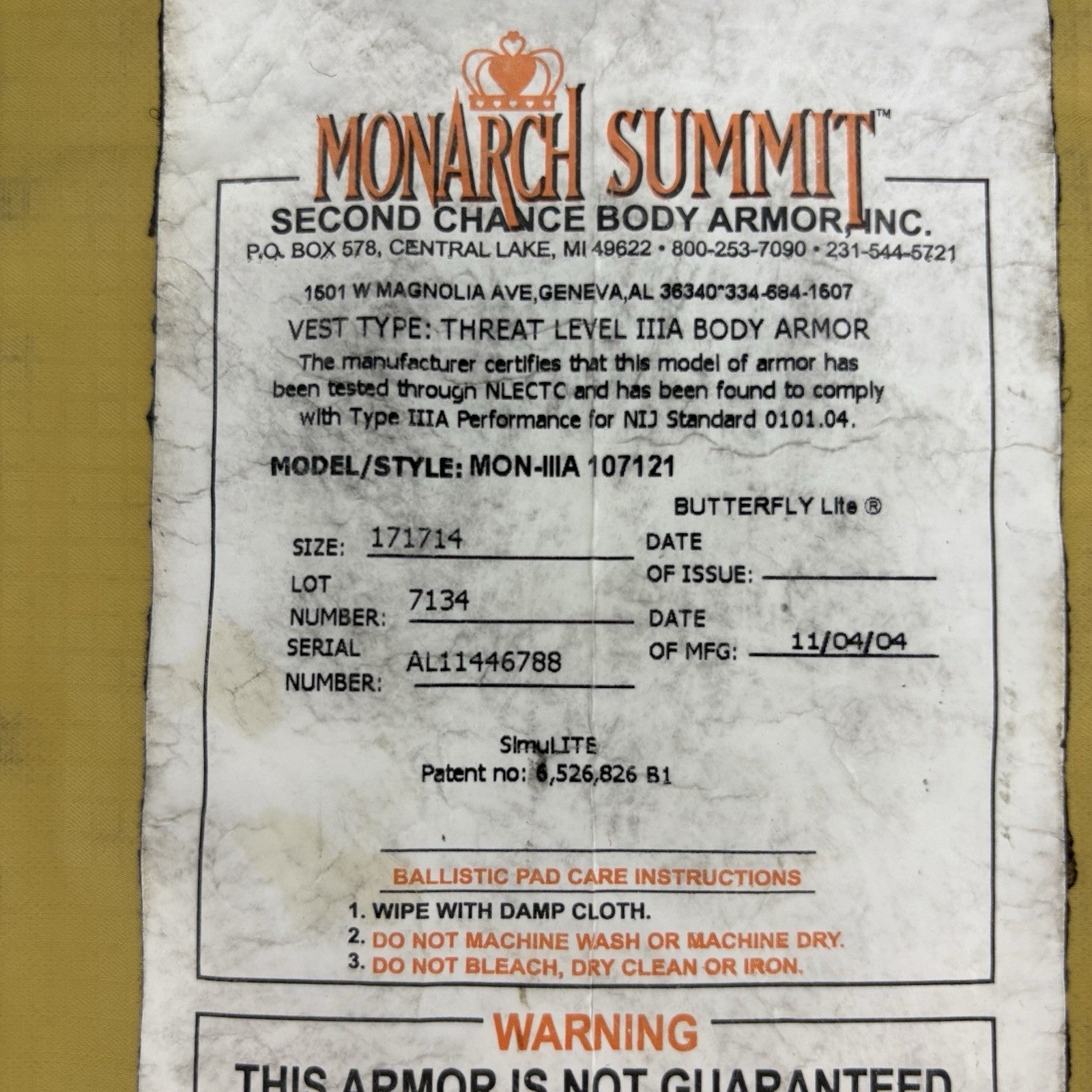 Second Chance 3A (IIIA) Bullet Proof Vest Size Small Concealable Body Armor14