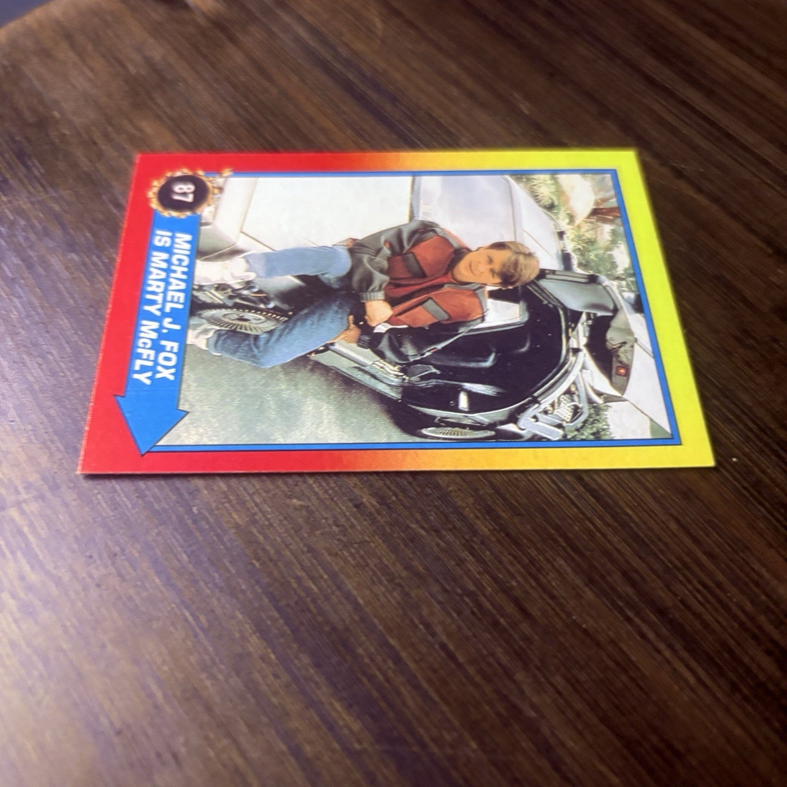 1989 Topps Back to the Future II #87 "Michael J. Fox Is Marty McFly" High Grade7