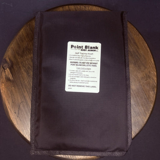 PB Trauma Plate Insert 5x8 Soft Impact Panel Body Armor BLACK0