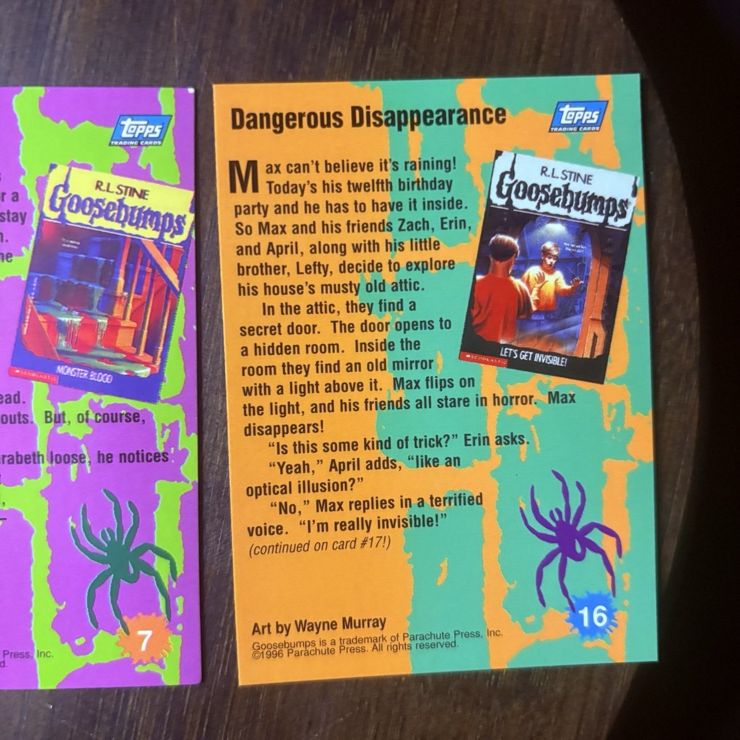 1996 Topps Goosebumps Lot Of (3) "Kids" Trading Cards All High Grade, See Photos17