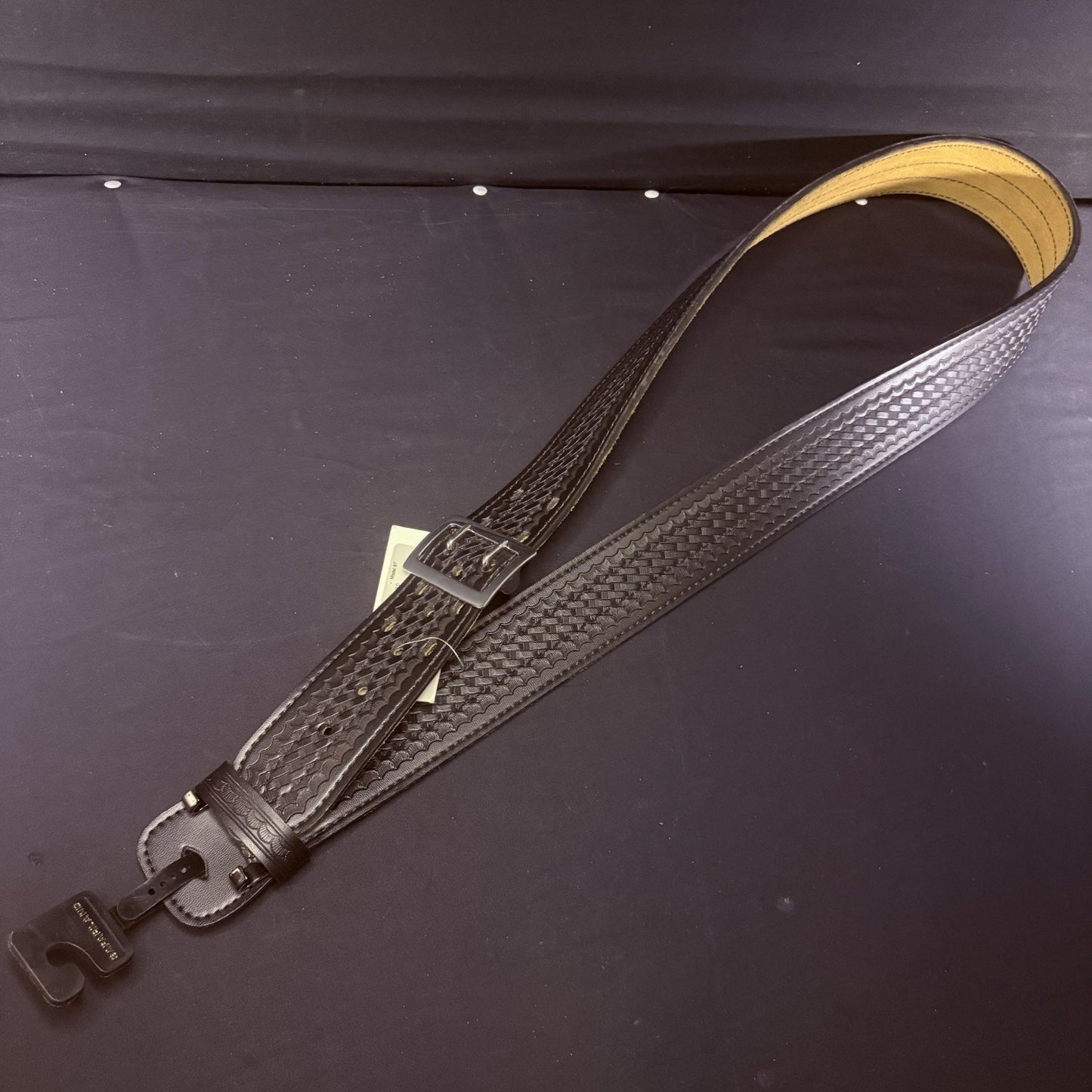 Safariland Model 87 Sam Browne Duty Belt - Size 48 - Basketweave - Black/ Chrome6